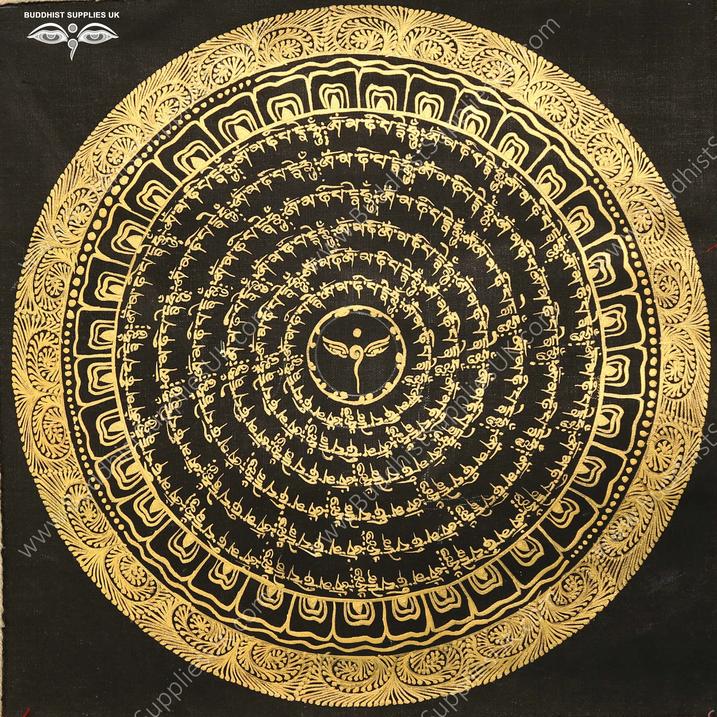 Om Mani Pedma Hung mantra thangka