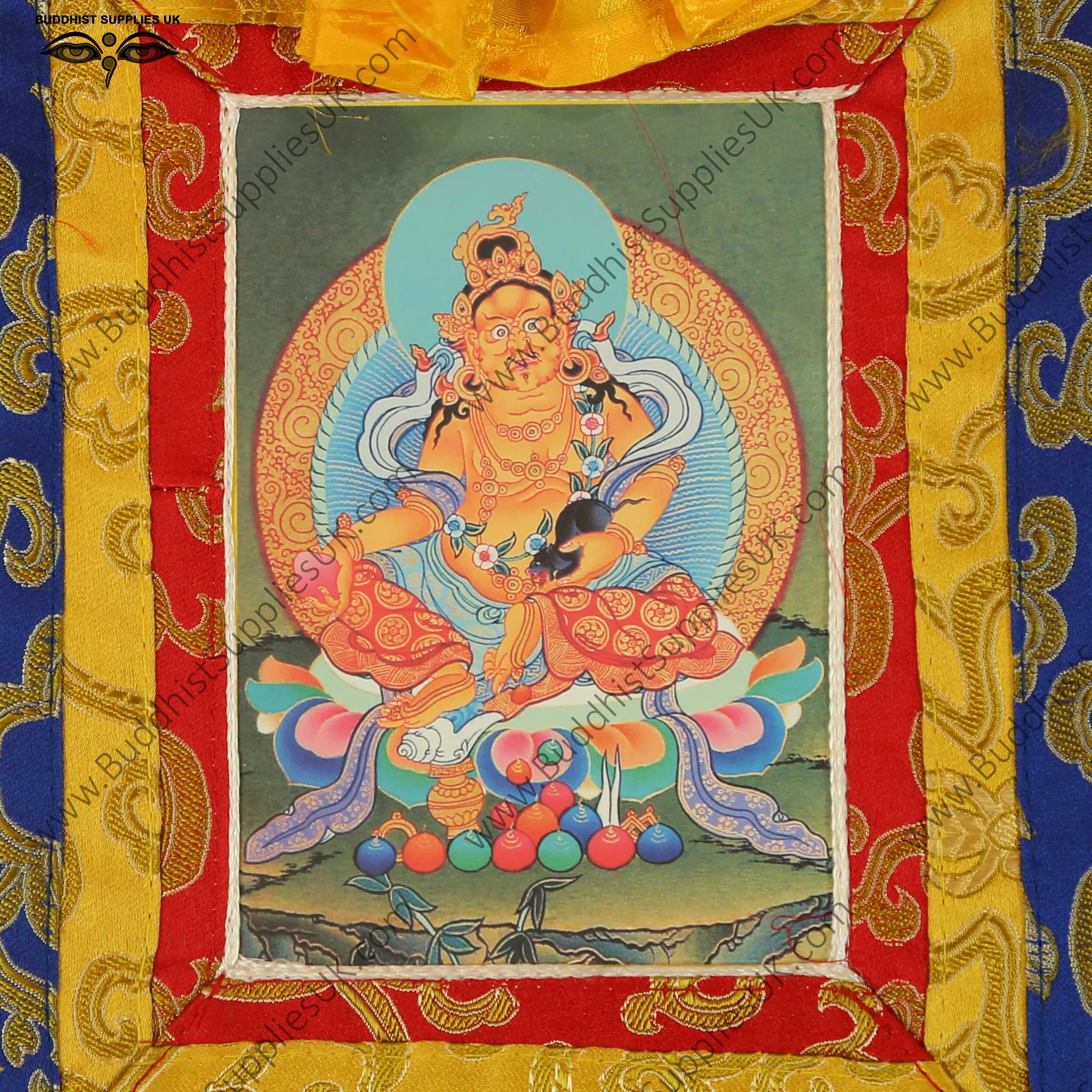 Yellow Zambala thangka