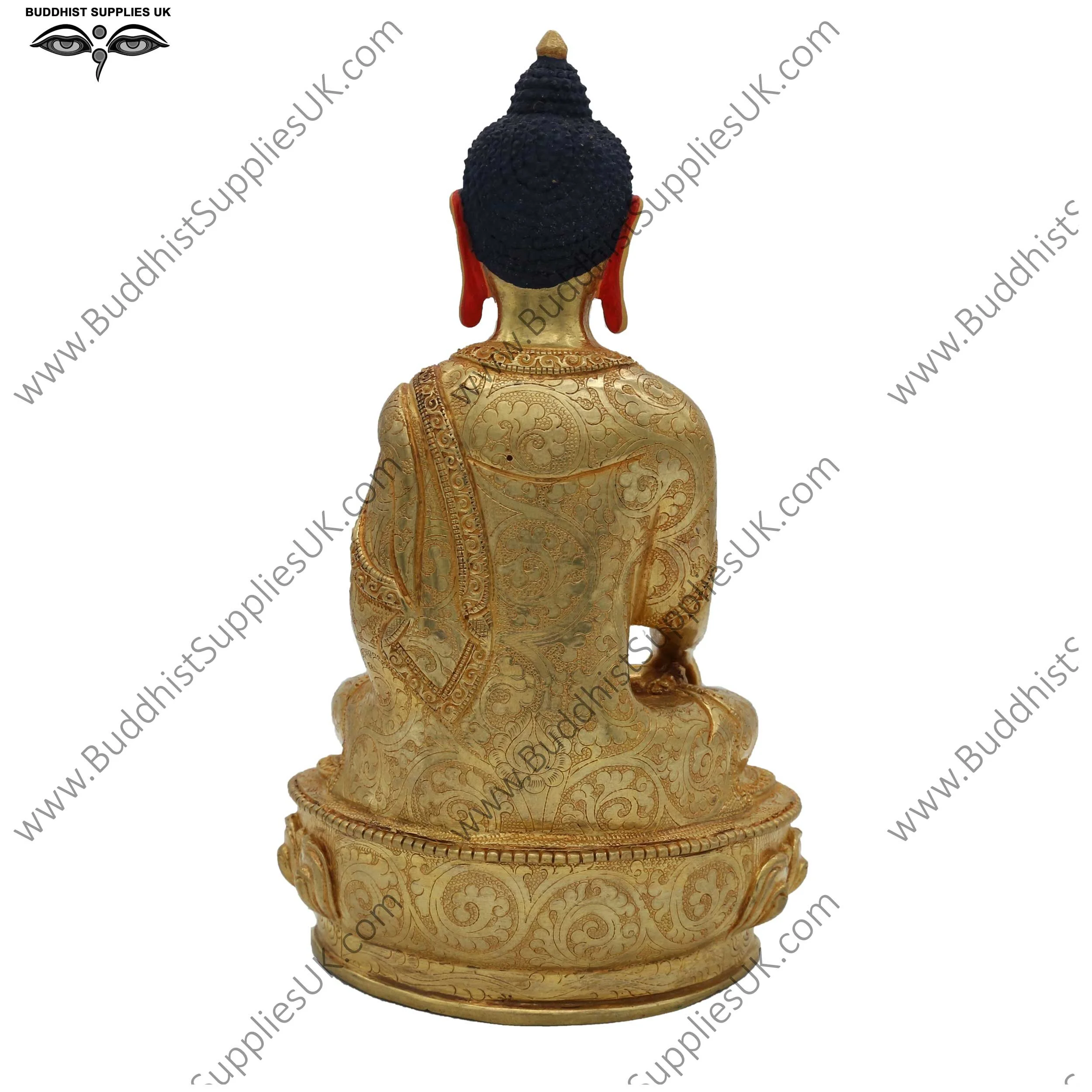 Gold plated Shakyamuni Buddha statue