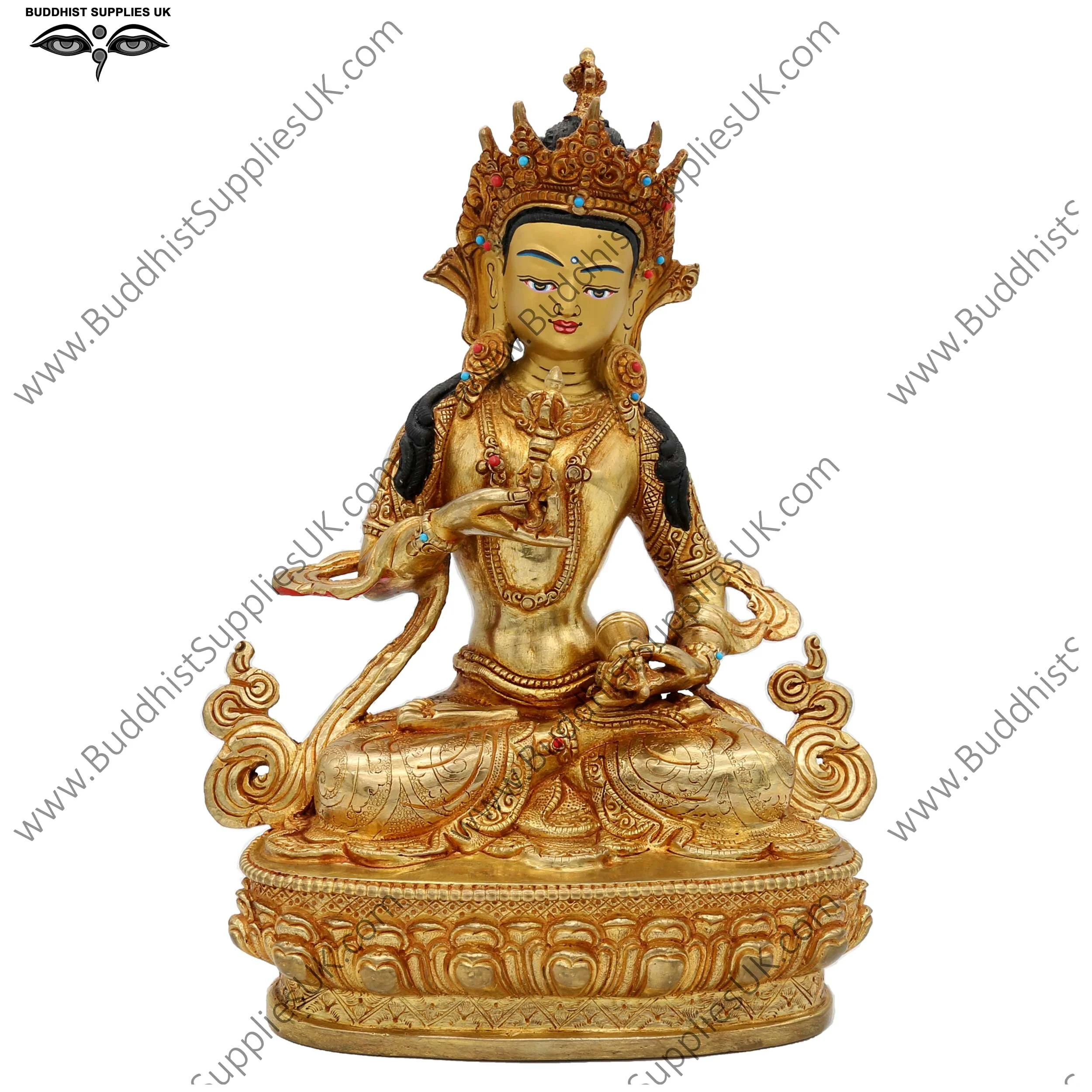 Gold plated Vajrasattva statue