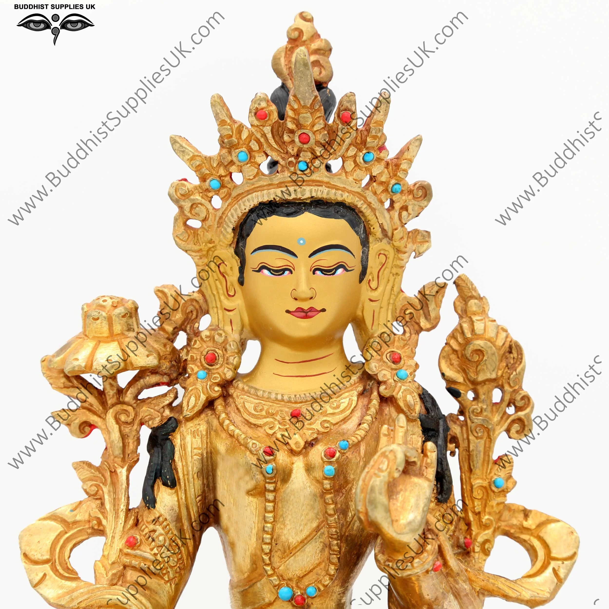Green-Tara-fully-gold-plated-simple-carving-front-detail.jpg