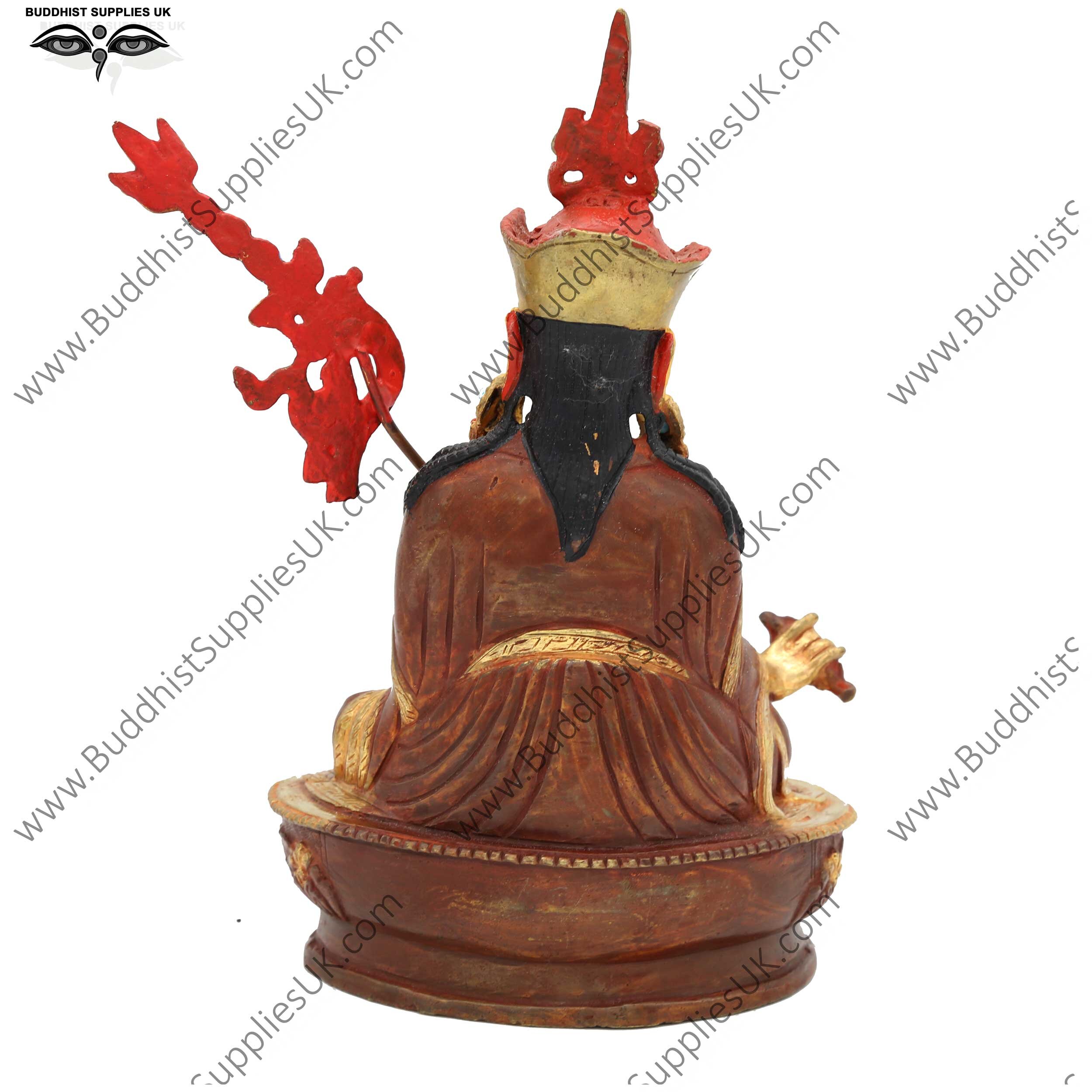 Part gold plate Guru Rinpoche statue 