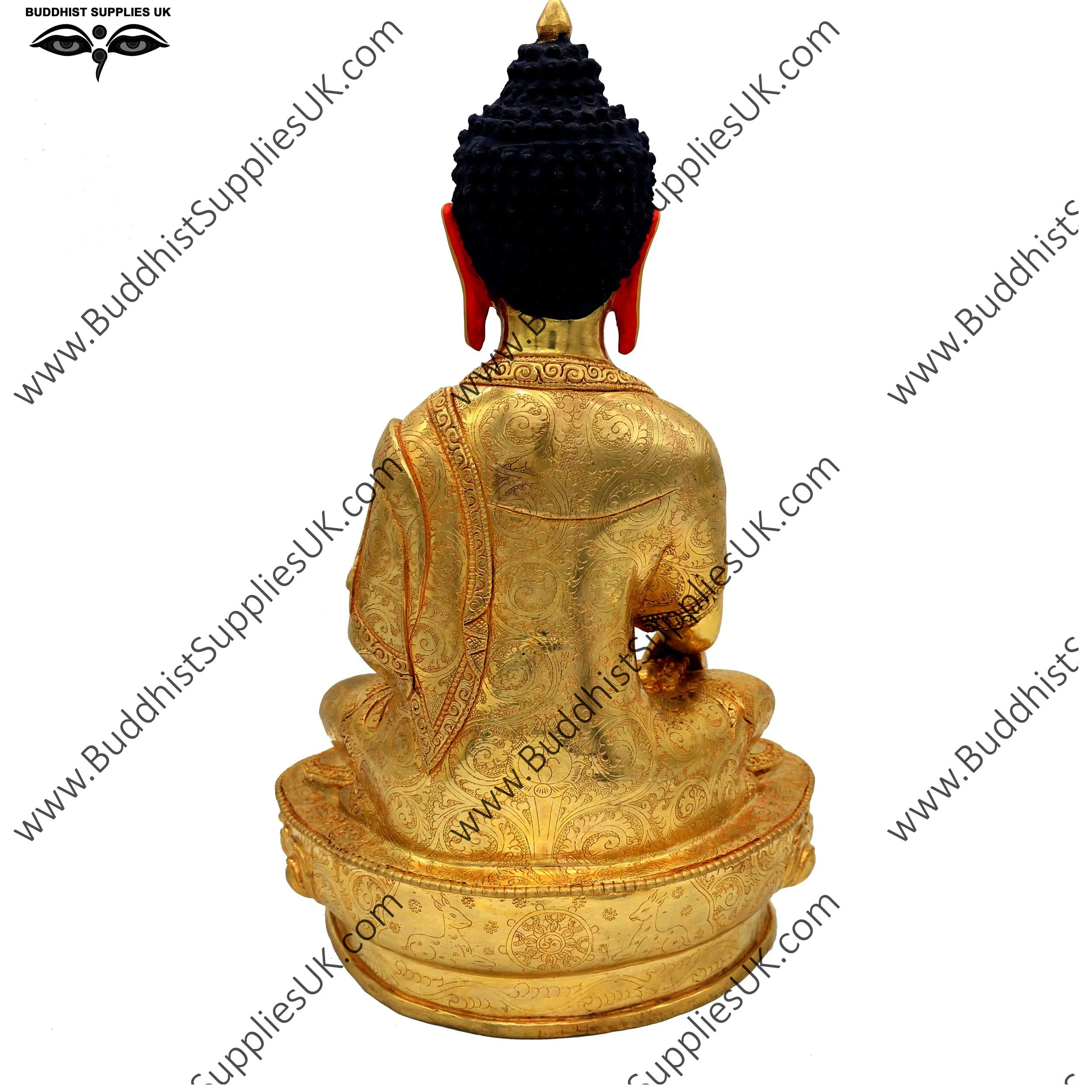 Gold plated Shakyamuni Buddha statue 