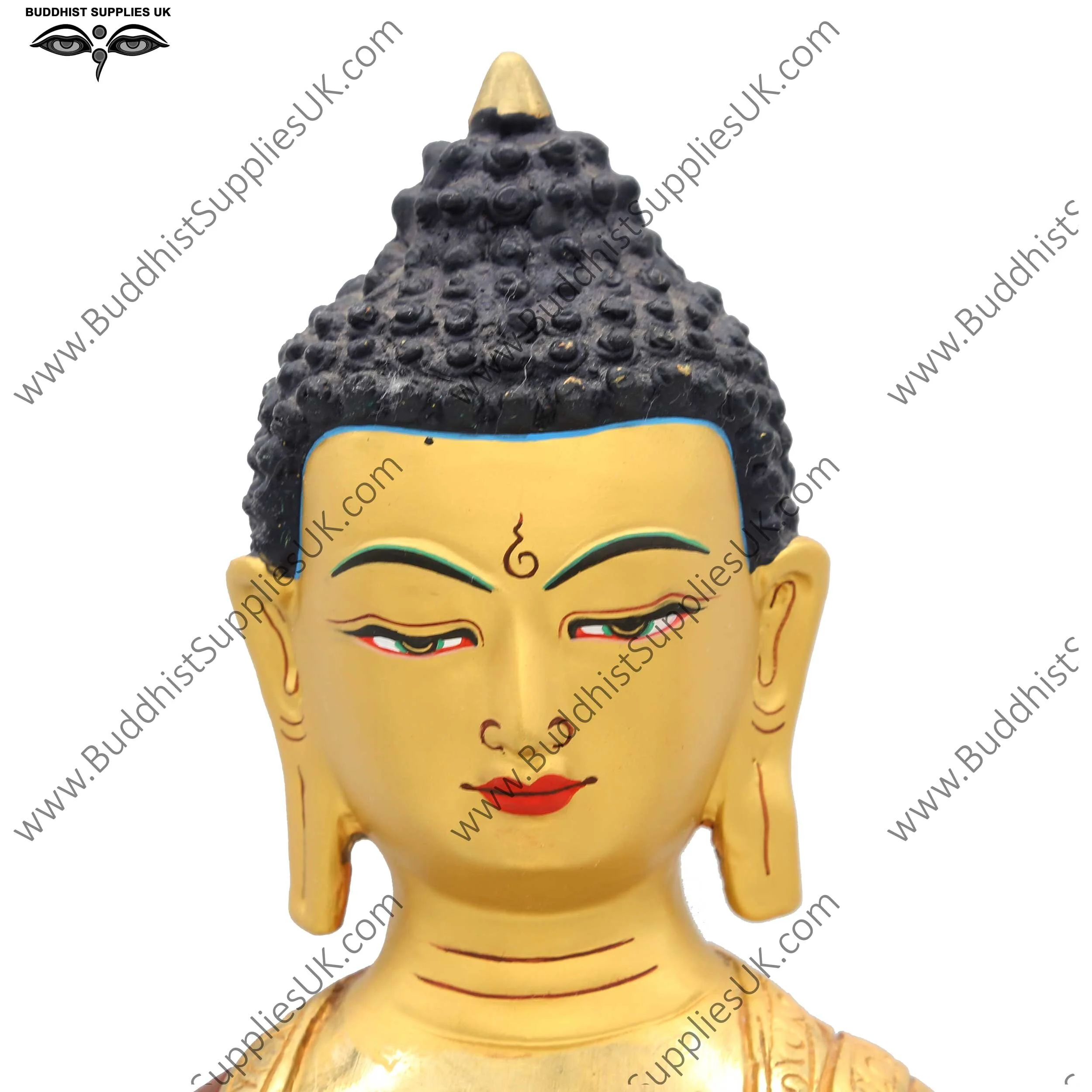 Part gold plated Shakyamuni Buddha statue face