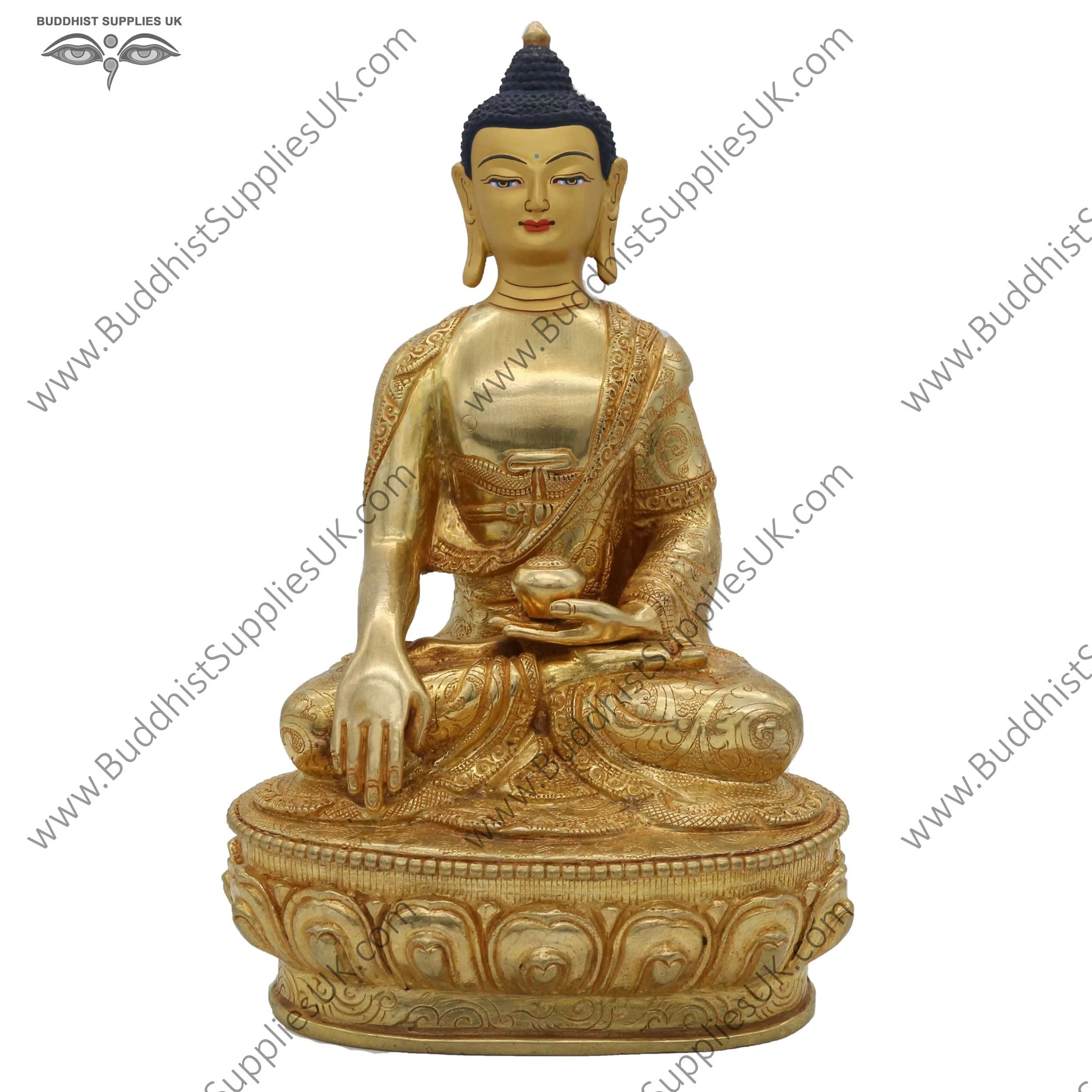 24 karat gold-plated Shakyamuni Buddha 9ins