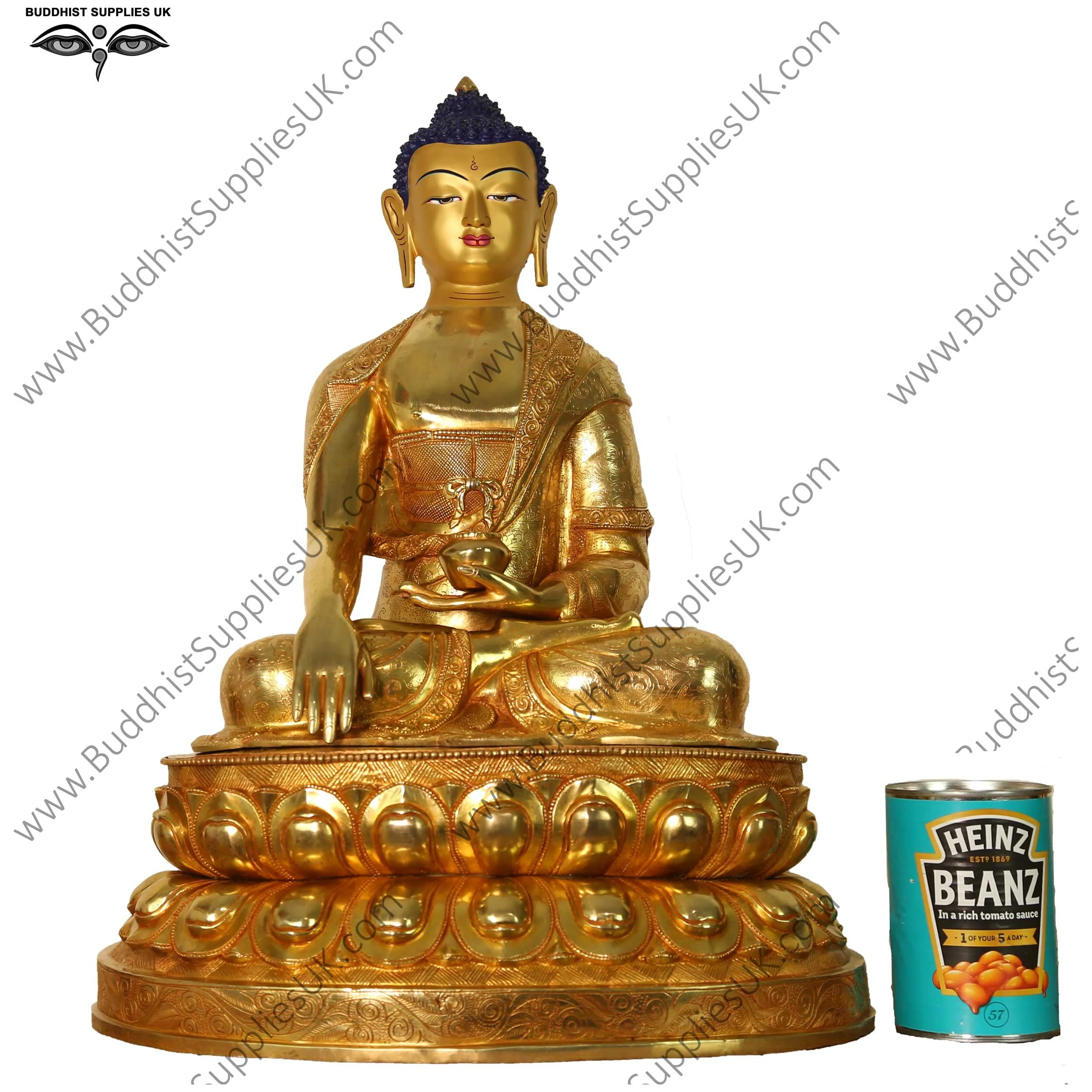 24 karat gold-plated Shakyamuni Buddha 18ins