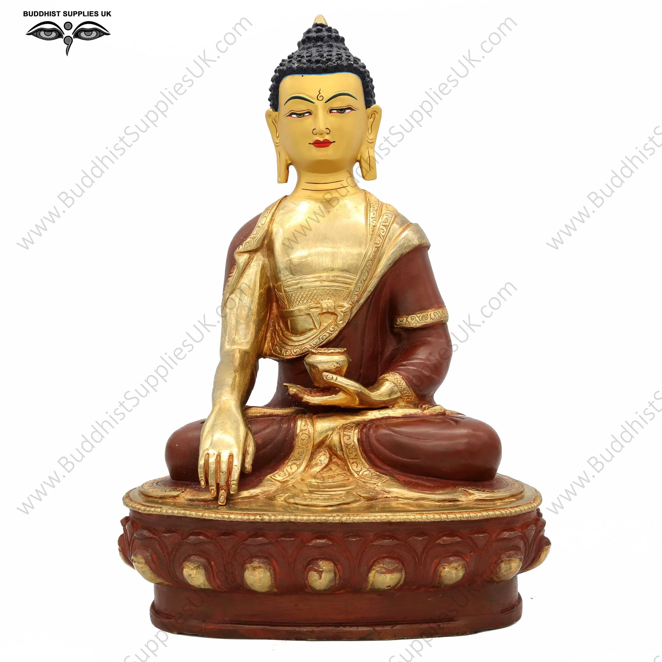 24 karat gold-plated Shakyamuni Buddha 9ins