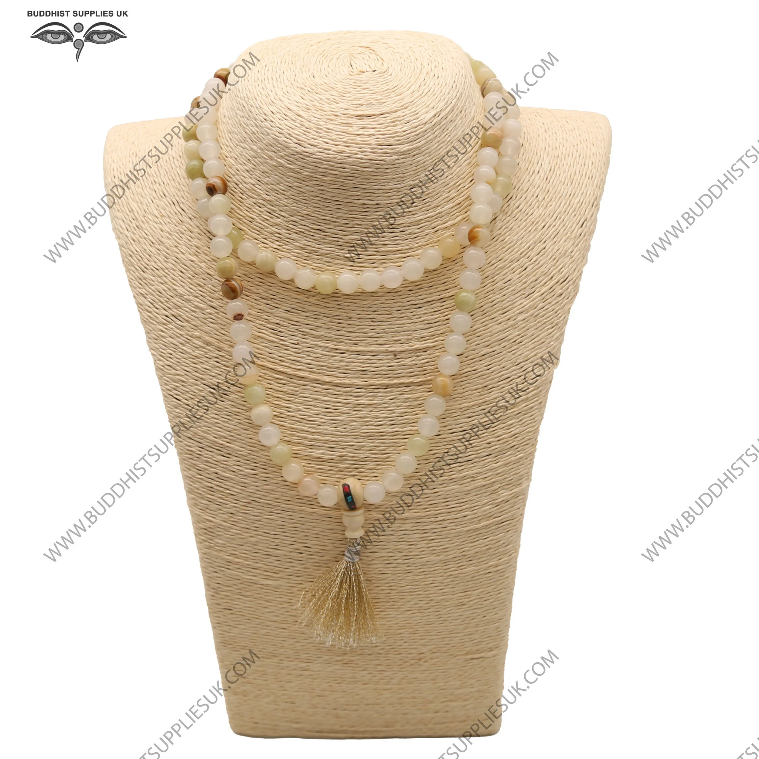 jasper feldspar agate chalcedony moonstone mala crystal