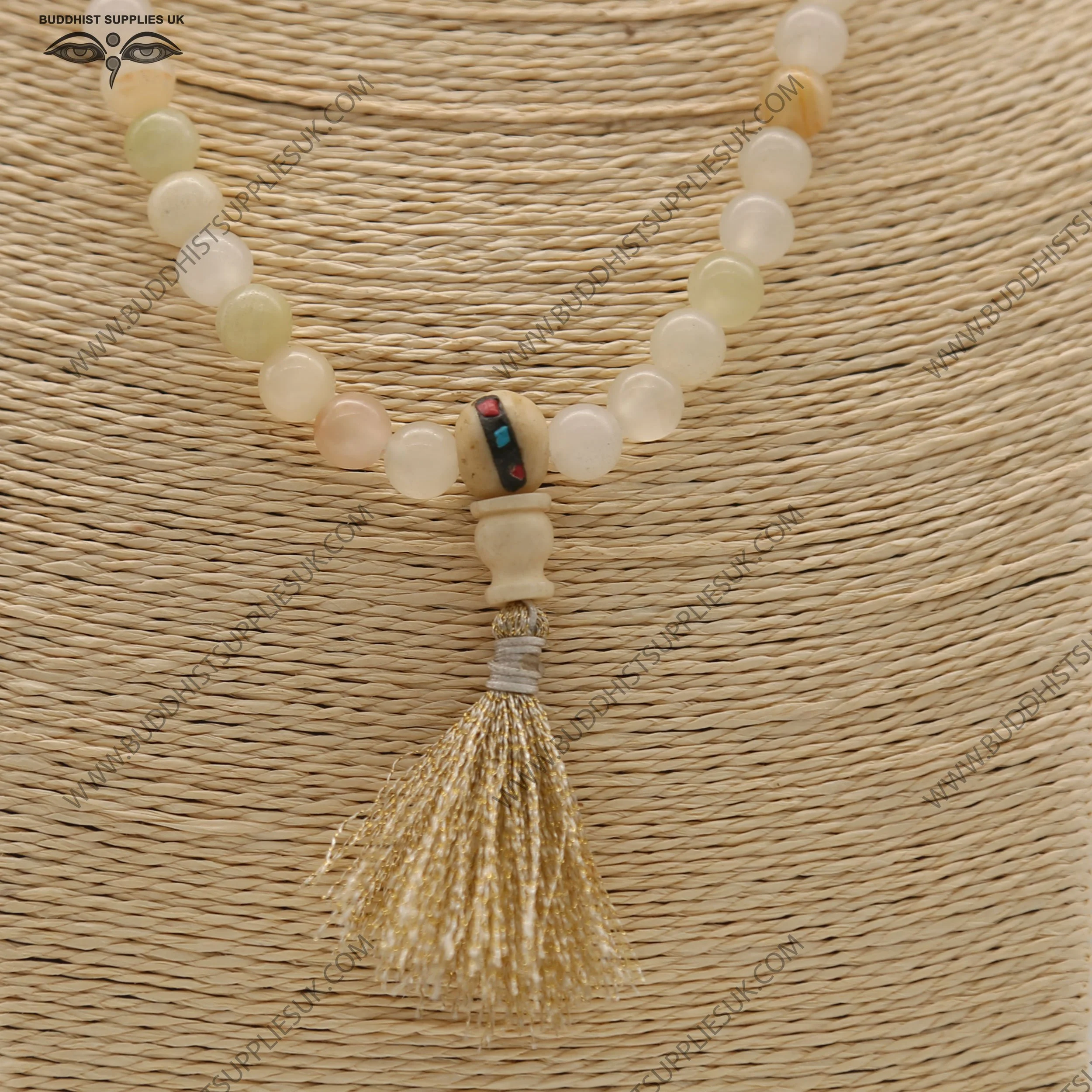 jasper feldspar agate chalcedony moonstone mala crystal
