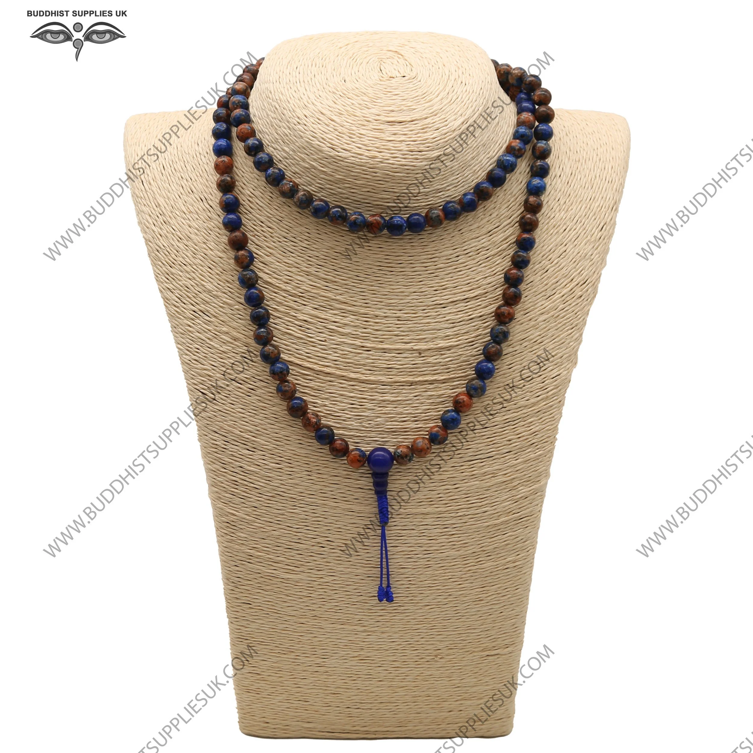 jasper feldspar agate chalcedony mala crystal azurite