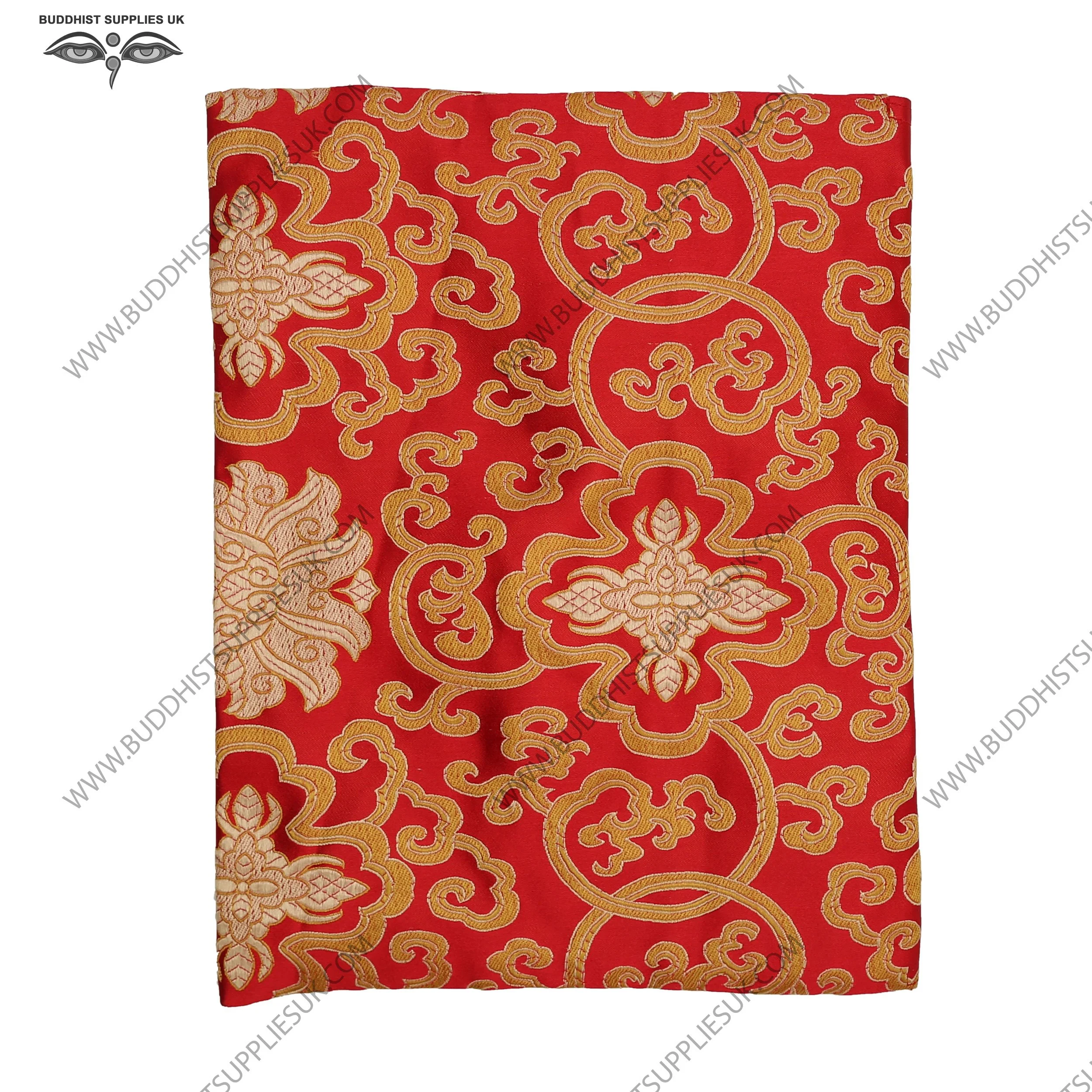 Silk-brocade-book-bag;-27x20cm11x8ins-red-