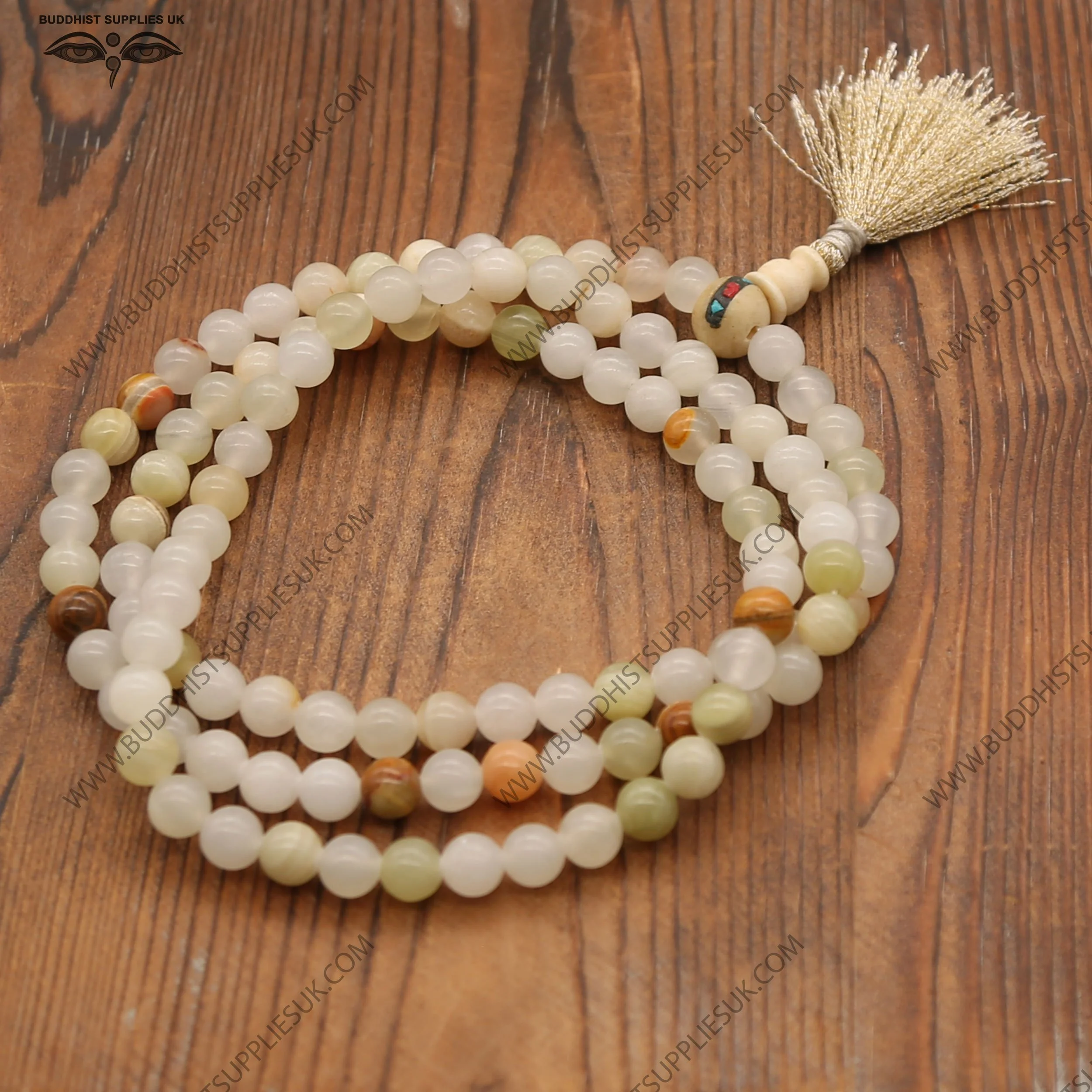 jasper feldspar agate chalcedony moonstone mala crystal