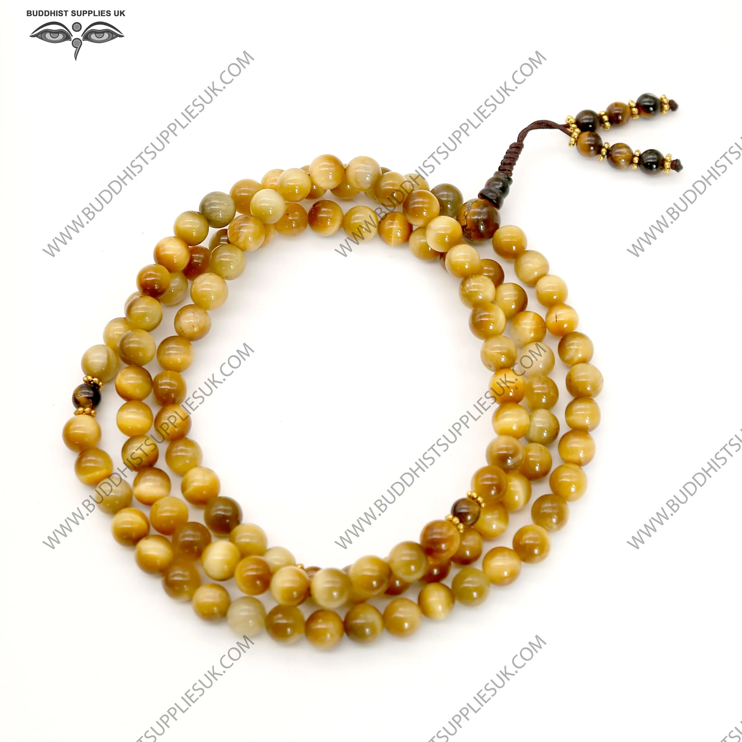 jasper feldspar agate chalcedony golden tiger's eye mala crystal