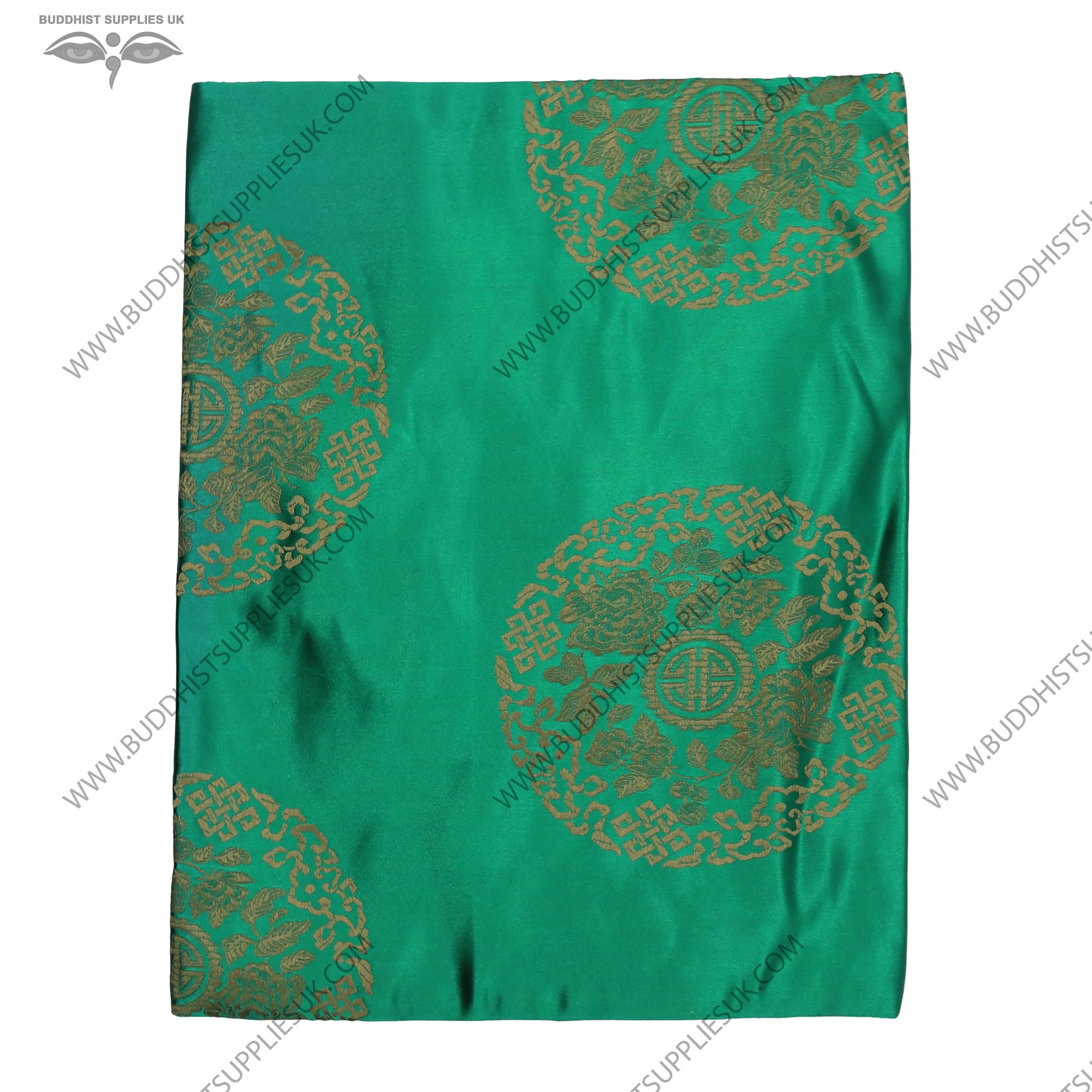 Silk-brocade-book-bag;-32x24cm12x10ins-green-