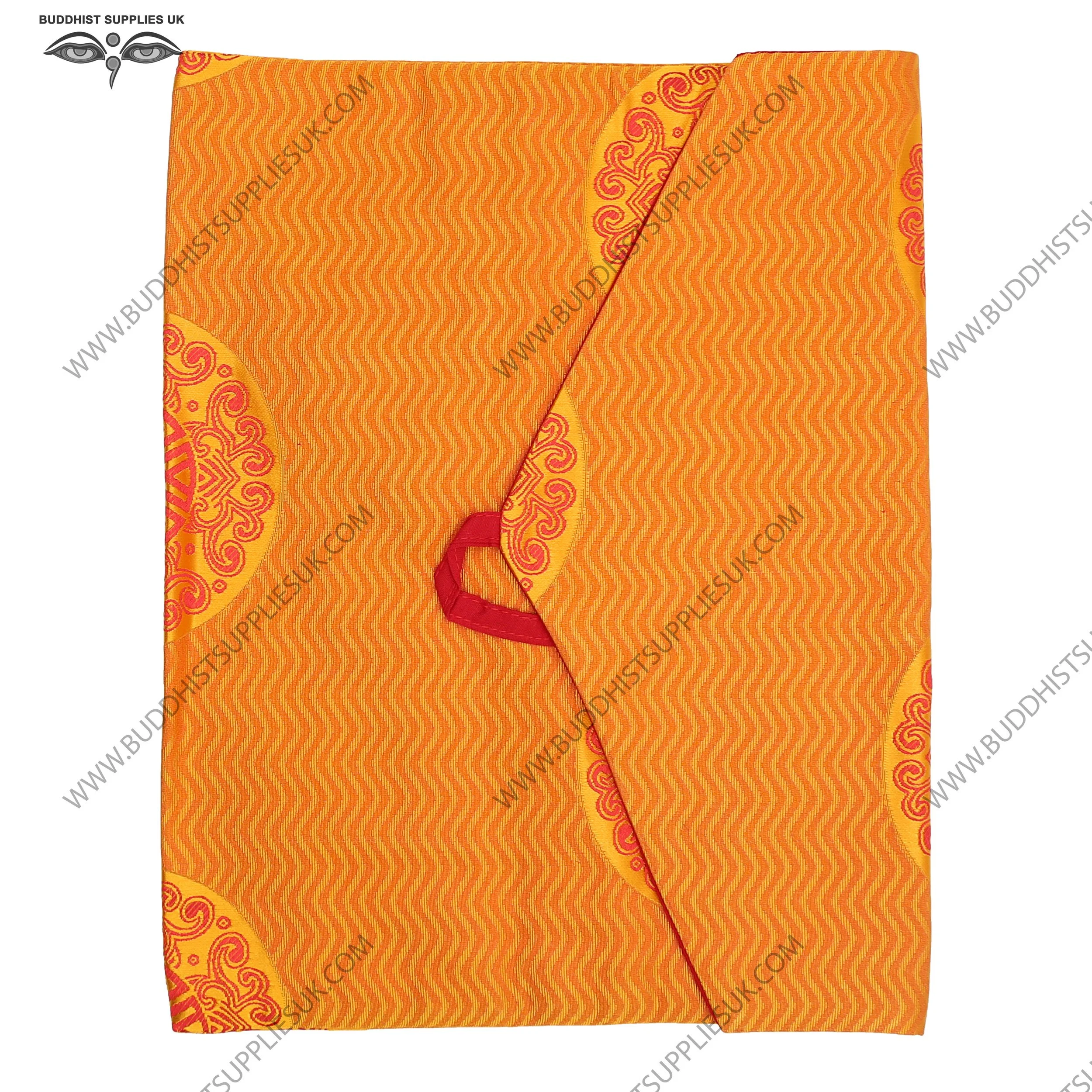 Buddhist book bag Tibetan gold patterned