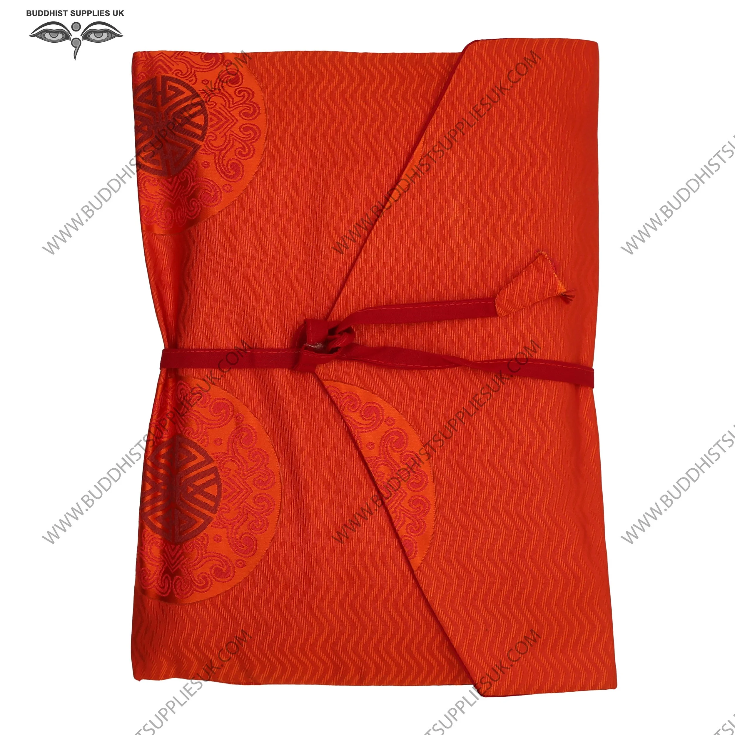 Silk-brocade-book-bag;-32x24cm12x10ins-Orange-