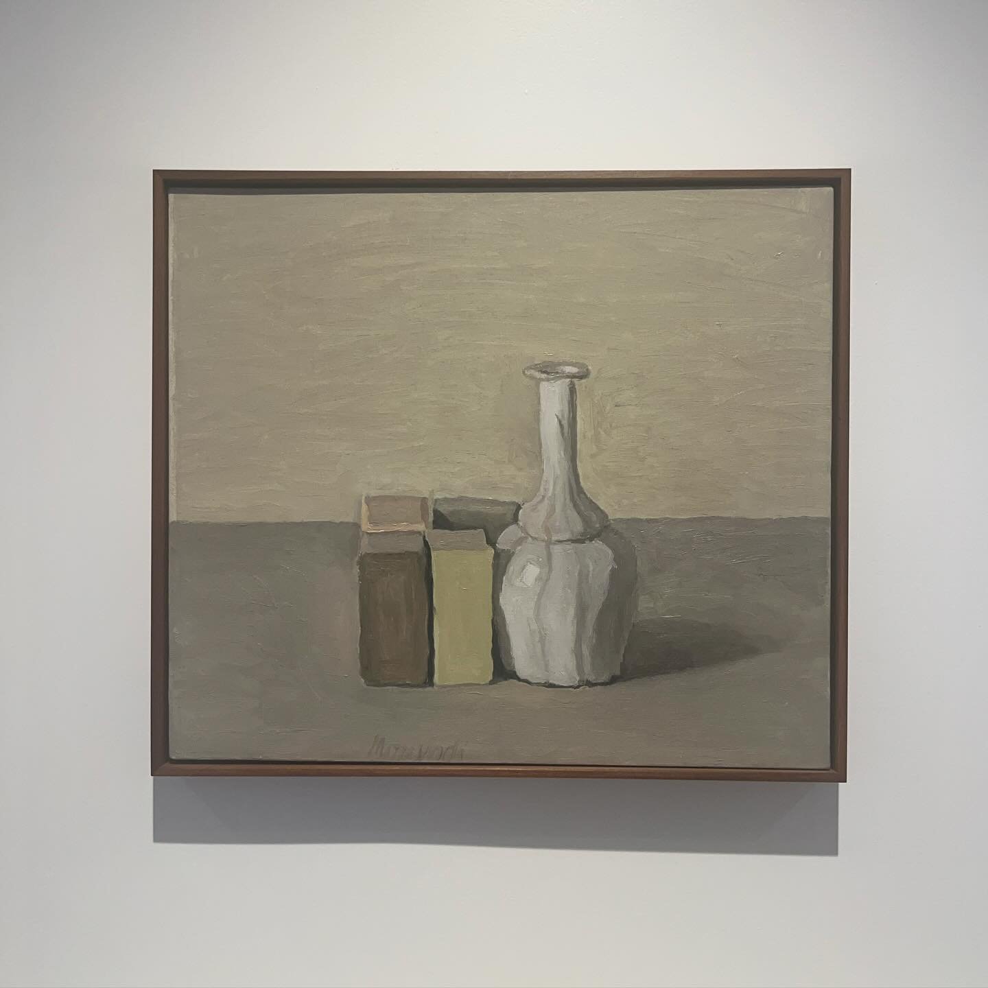 Thinking of Morandi (1890-1964) how he moved through the streets of his hometown Bologna on bleak fall winter afternoons and the way he looked at things sensually, and then painted his incredibly subtle and beautiful paintings. 

It was wonderful to 