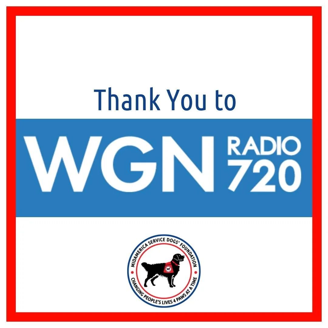 Thank you to @lisadentspeaks  and WGN 720 for featuring MASDF during Service Dog Awareness Month in September! 📻
Remember, we are always looking for applicants as both volunteers and recipients for our program. 🐕&zwj;🦺
Click the link in bio to lis