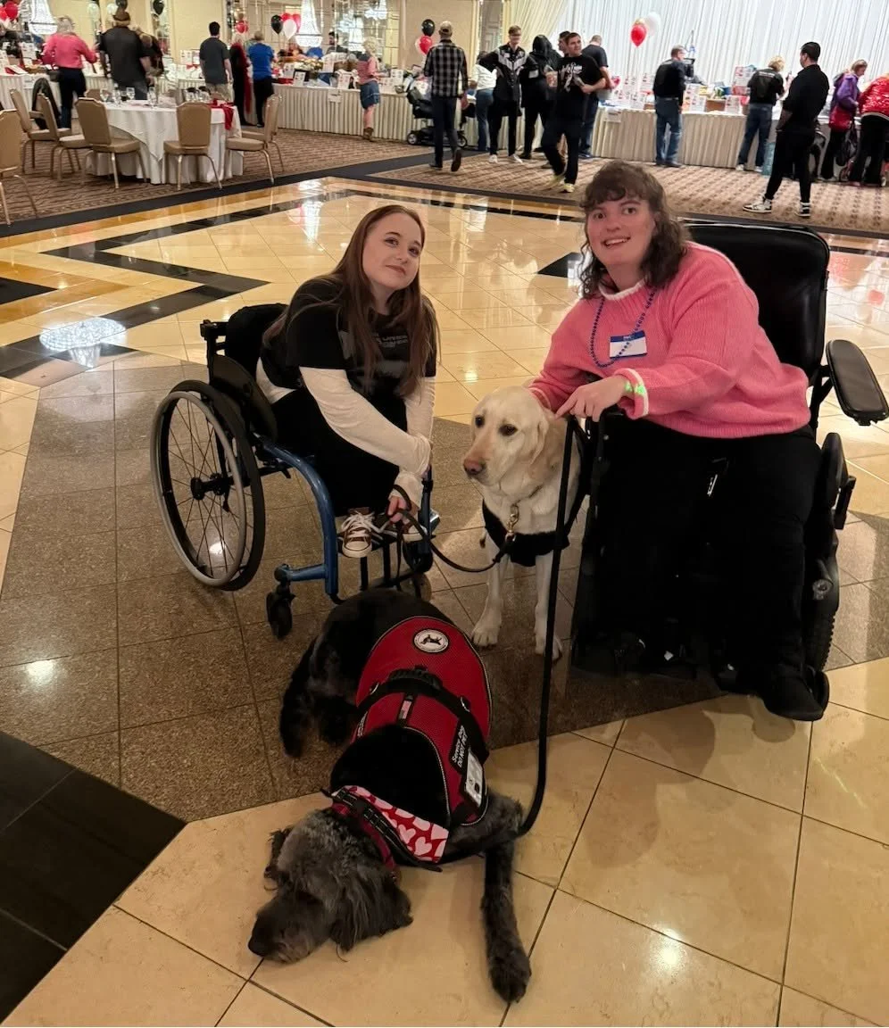 The unexpected perks of having a service dog: the camaraderie you have with other handlers. 
Life is always better with friends. 🥰
.
.
.
#midamericaservicedogs #servicedogsrock #friendsrule #changinglivesdaily #chicagoarea