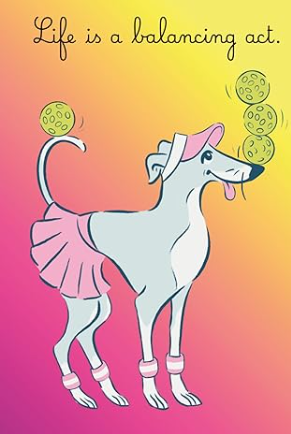 This playful journal combines everyday practicality with a touch of pickleball-inspired fun. Featuring an adorable pup balancing pickleballs, it's designed for notes, lists, journaling, and capturing ideas as they come.

With a mix of lined pages, qu