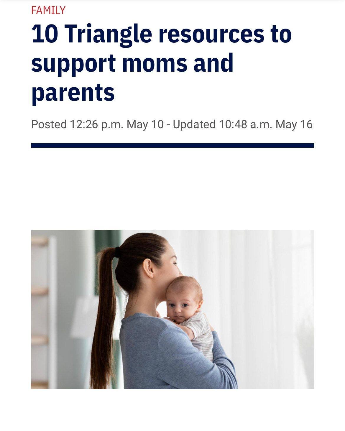 Check out @wral's list of 10 Triangle Resources to Support Moms and Families. Rosenberg Perinatal is honored to be listed among such stellar perinatal supports in the area!
https://www.wral.com/10-triangle-resources-to-support-moms-and-parents/208533