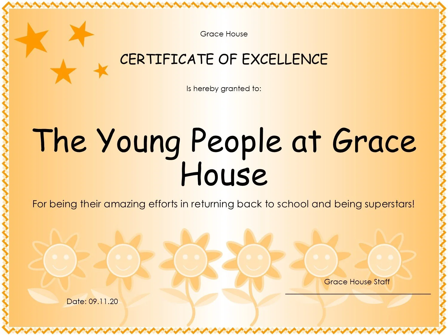 Certificate of Excellence!