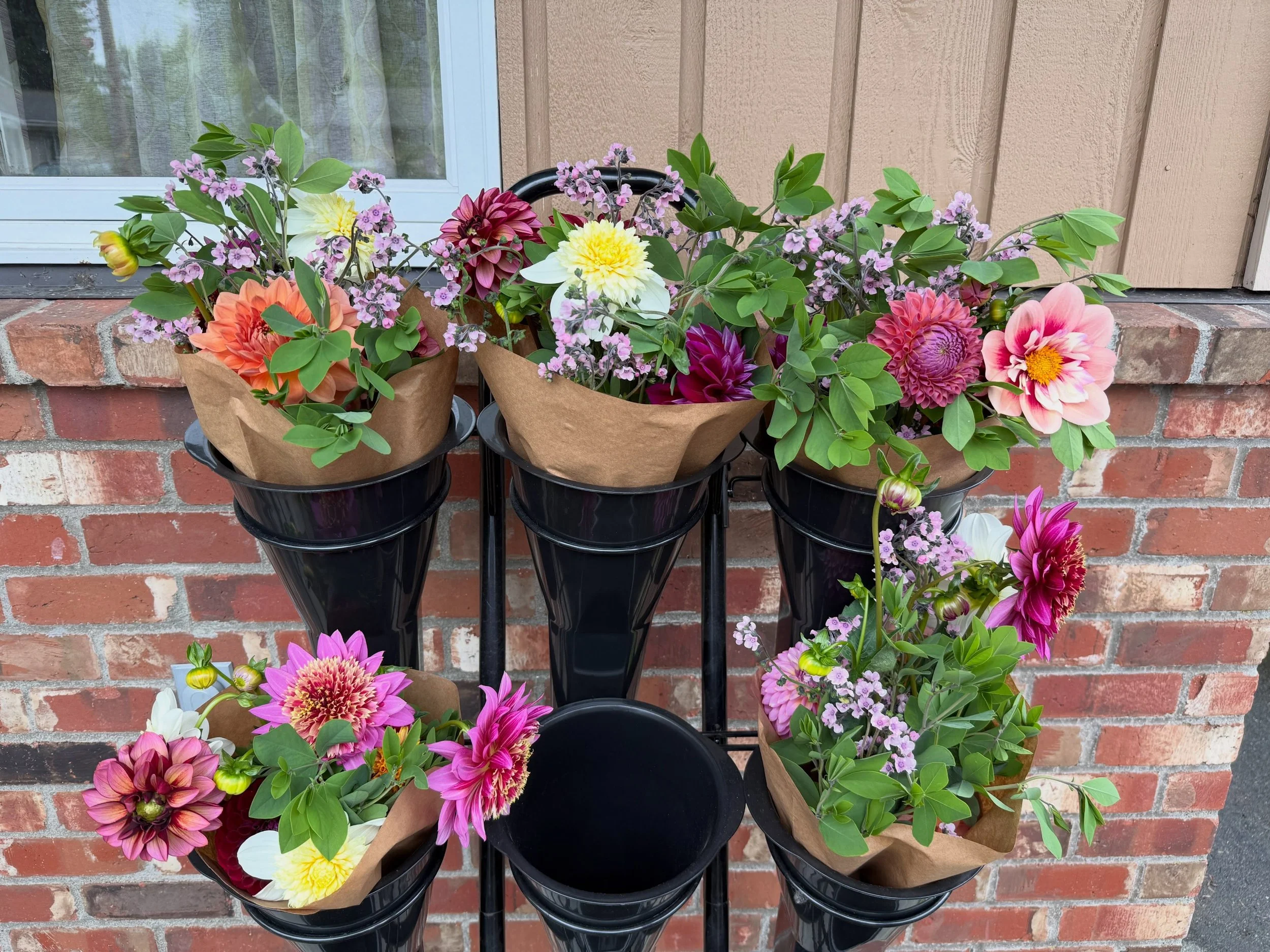 Friday bouquet pickup is looking stunning on this dreary day