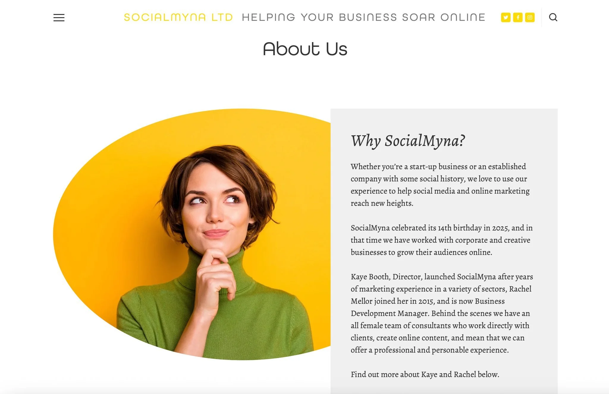 ✨ Fresh start to the week, fresh update from us!
We&rsquo;ve given our About Us page a little refresh &mdash; new words, new images, same Myna energy 🐦💛

Pop over and take a peek: https://www.socialmyna.com/about

#MondayMotivation #TeamSocialMyna 