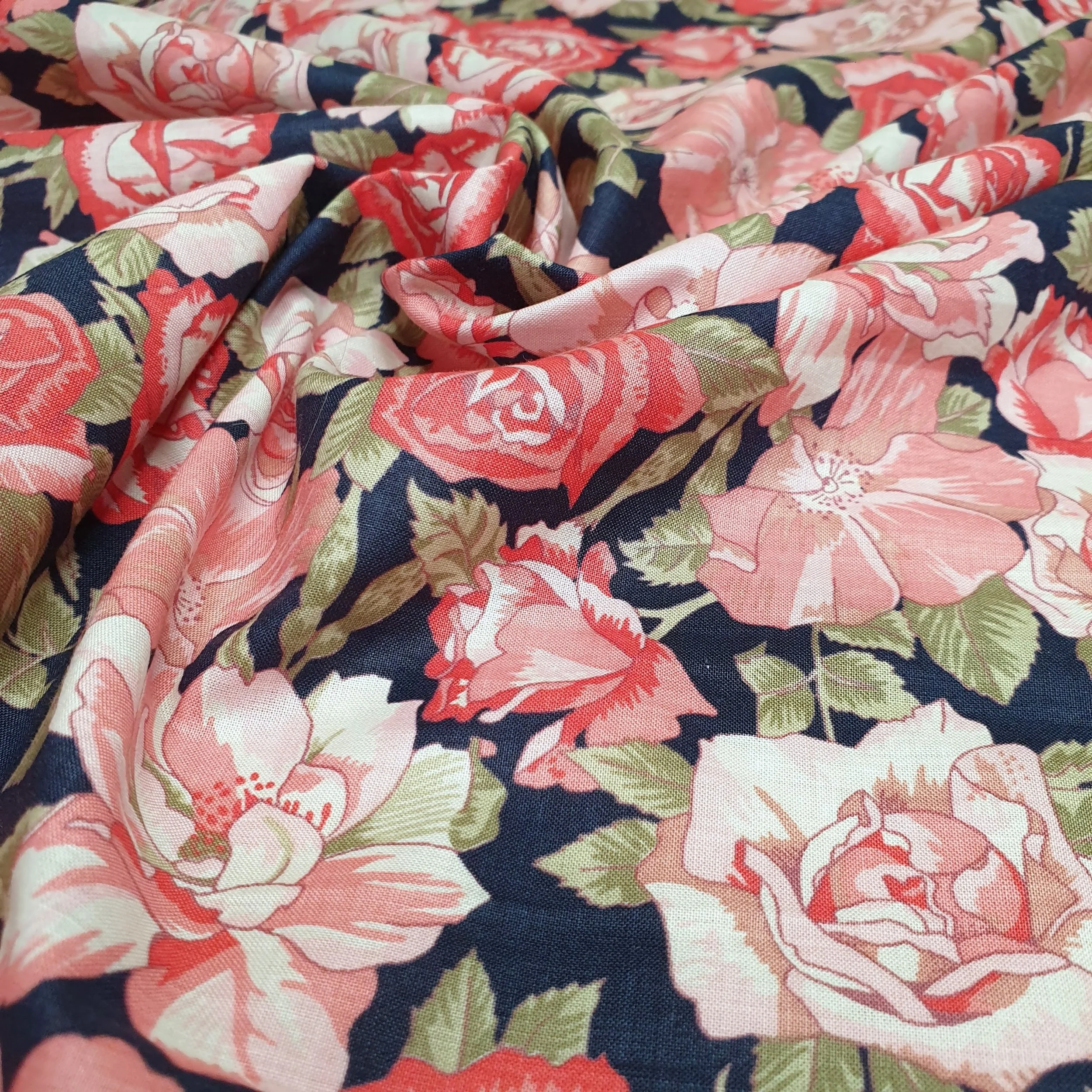 Vintage Laura Ashley floral cotton lawn fabric