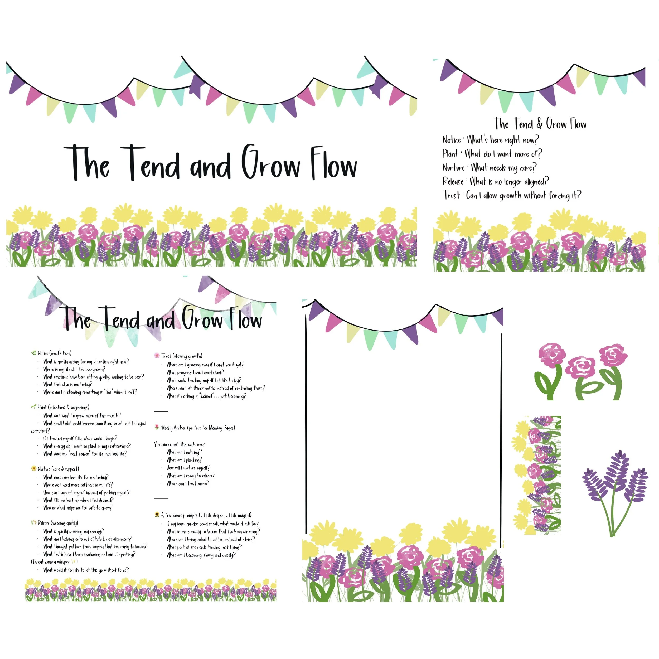 April Tend and Grow Flow - 4 PDFs