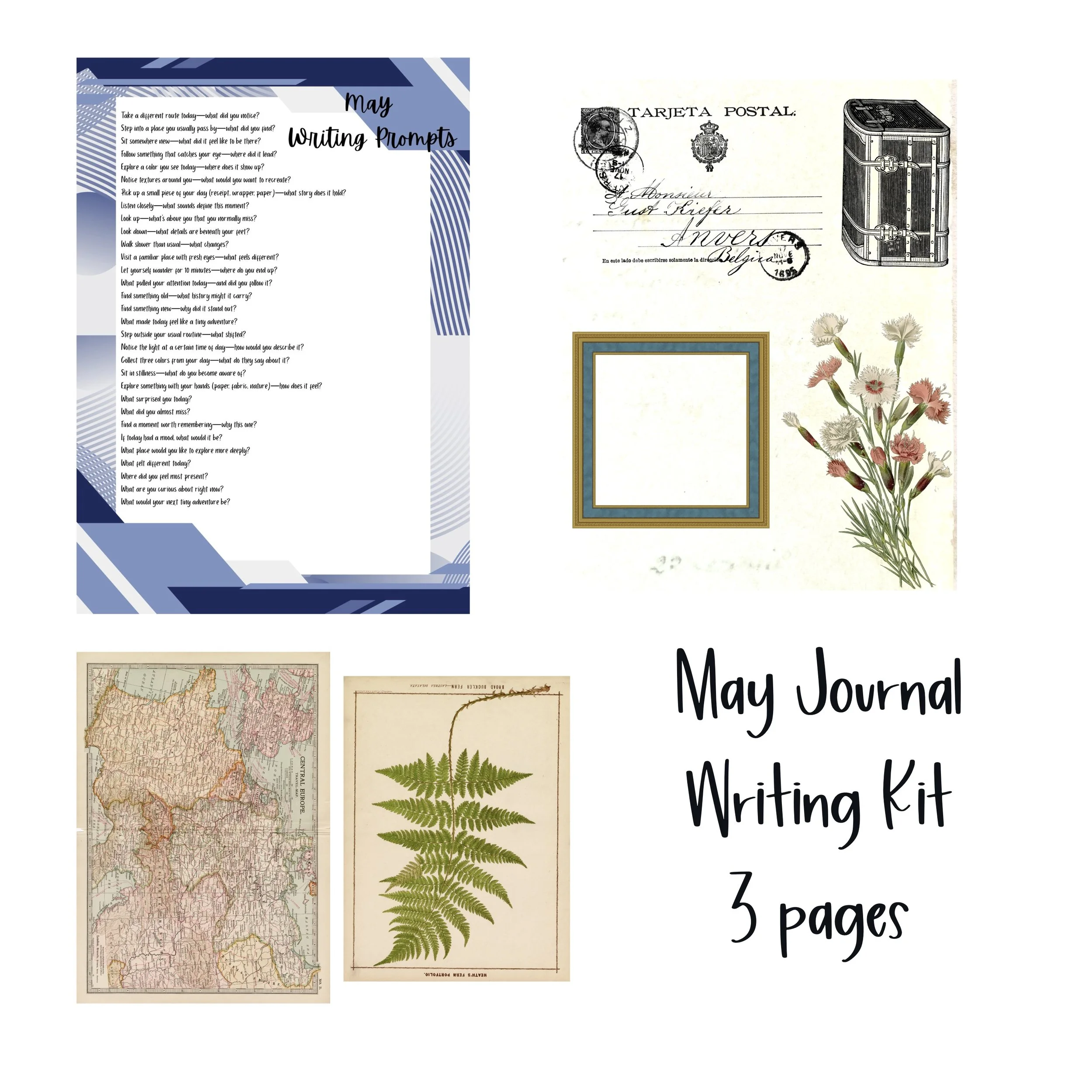 May Journal Writing Digital - 3 Pages