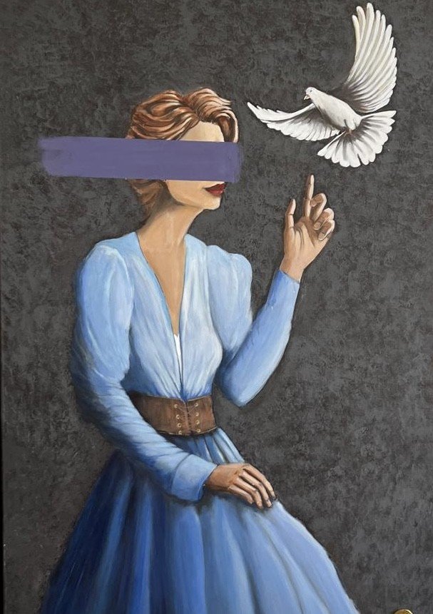 Formaat 80x120, prijs € 1750 exl BTW