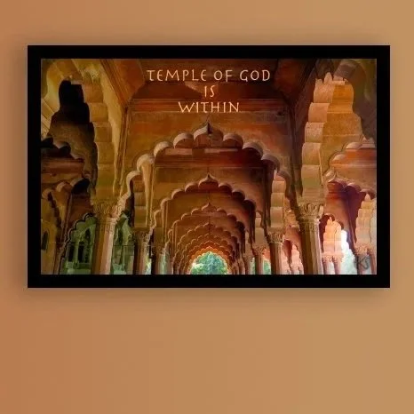 Yoga Mind Mantra-Red Fort Arches-"Temple of God'-High resolution digital download