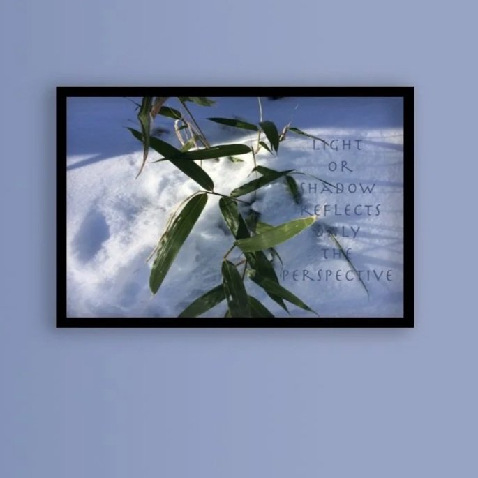 Yoga Mind Mantra-Bamboo-"Perspective is Light or Shadow"-High resolution digital download