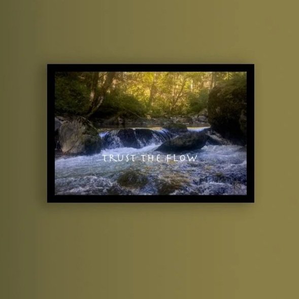 Yoga Mind Mantra-River of Release-"Trust the Flow"-High resolution digital download
