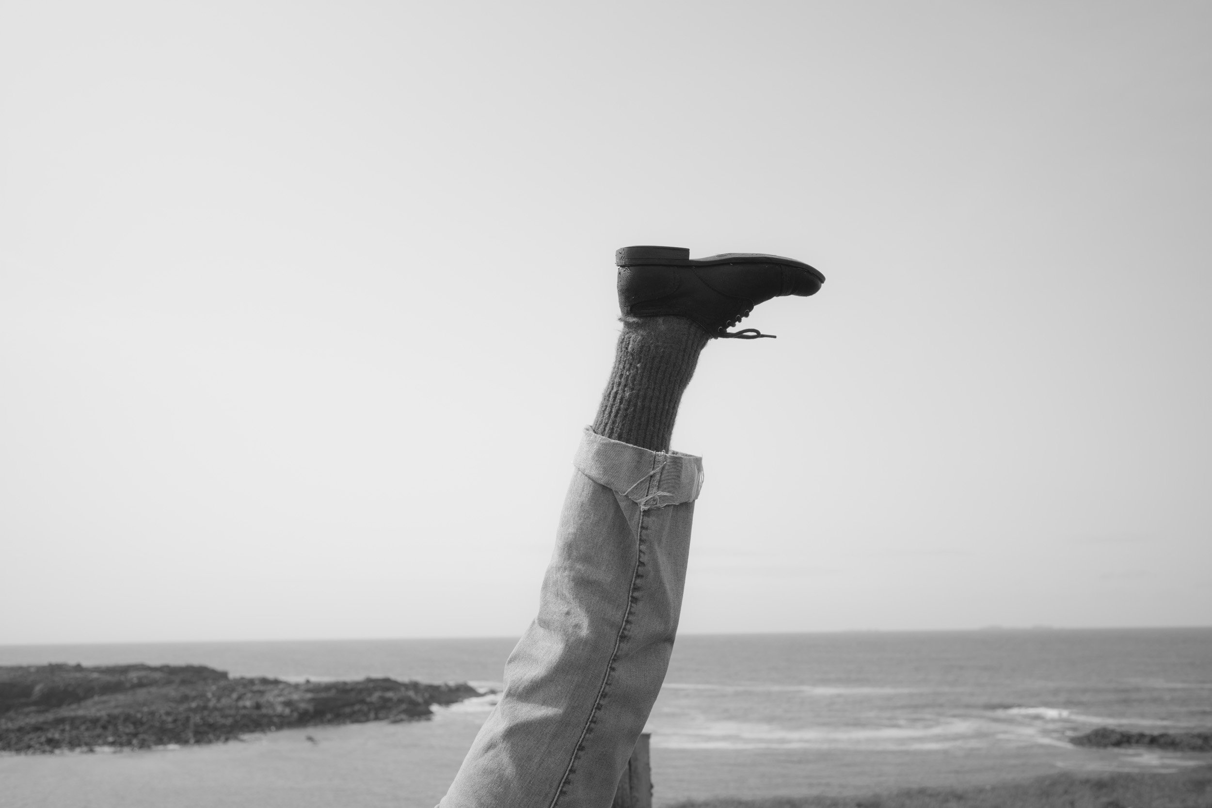 Andrea leg and horizon line in North Uist.jpg