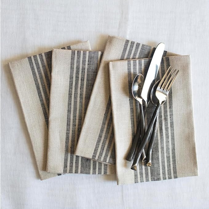 stripe linen napkins