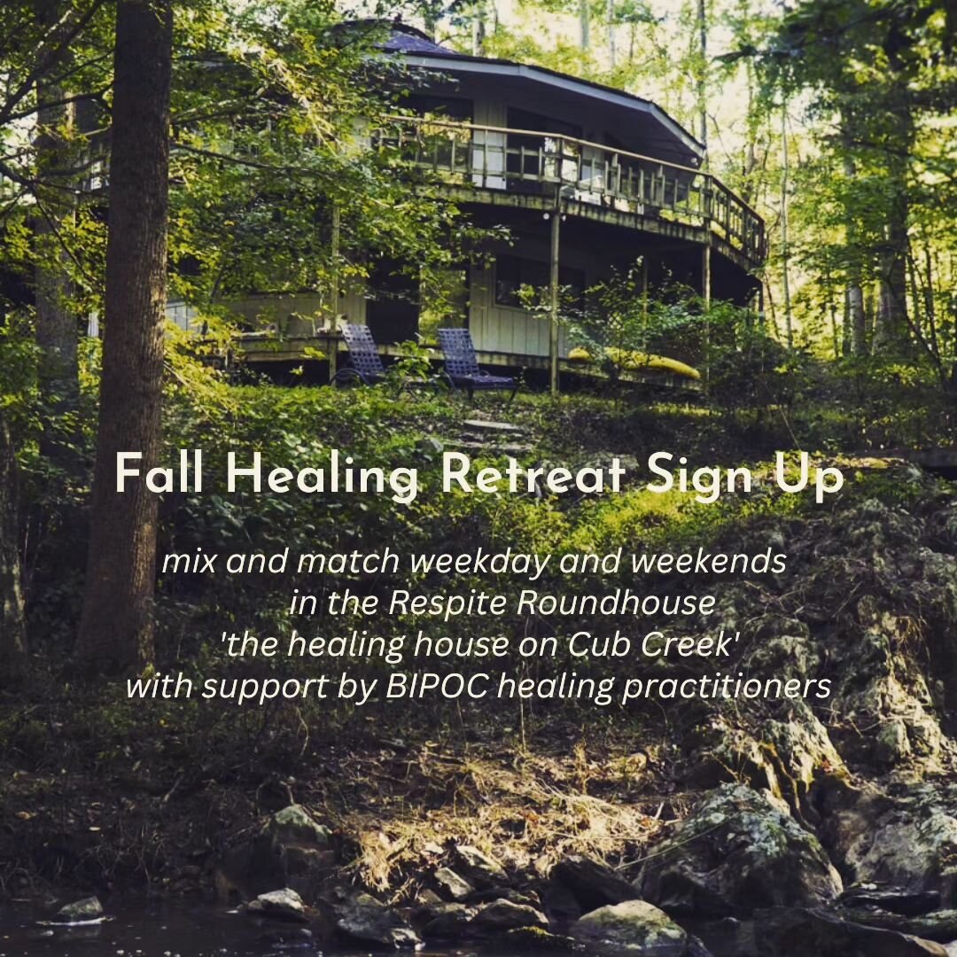 Fall Healing Retreat Dates : Sept 12 - 14; Sept 25 -&nbsp; October 13; Nov 1 - 12.&nbsp;

Come. Sit. Stay. Ground. Listen. Be. &nbsp;Respite Roundhouse (3 BDR / 3 BATH) is available for SOLO and GROUP (3 ppl max) healing retreats and general booking 