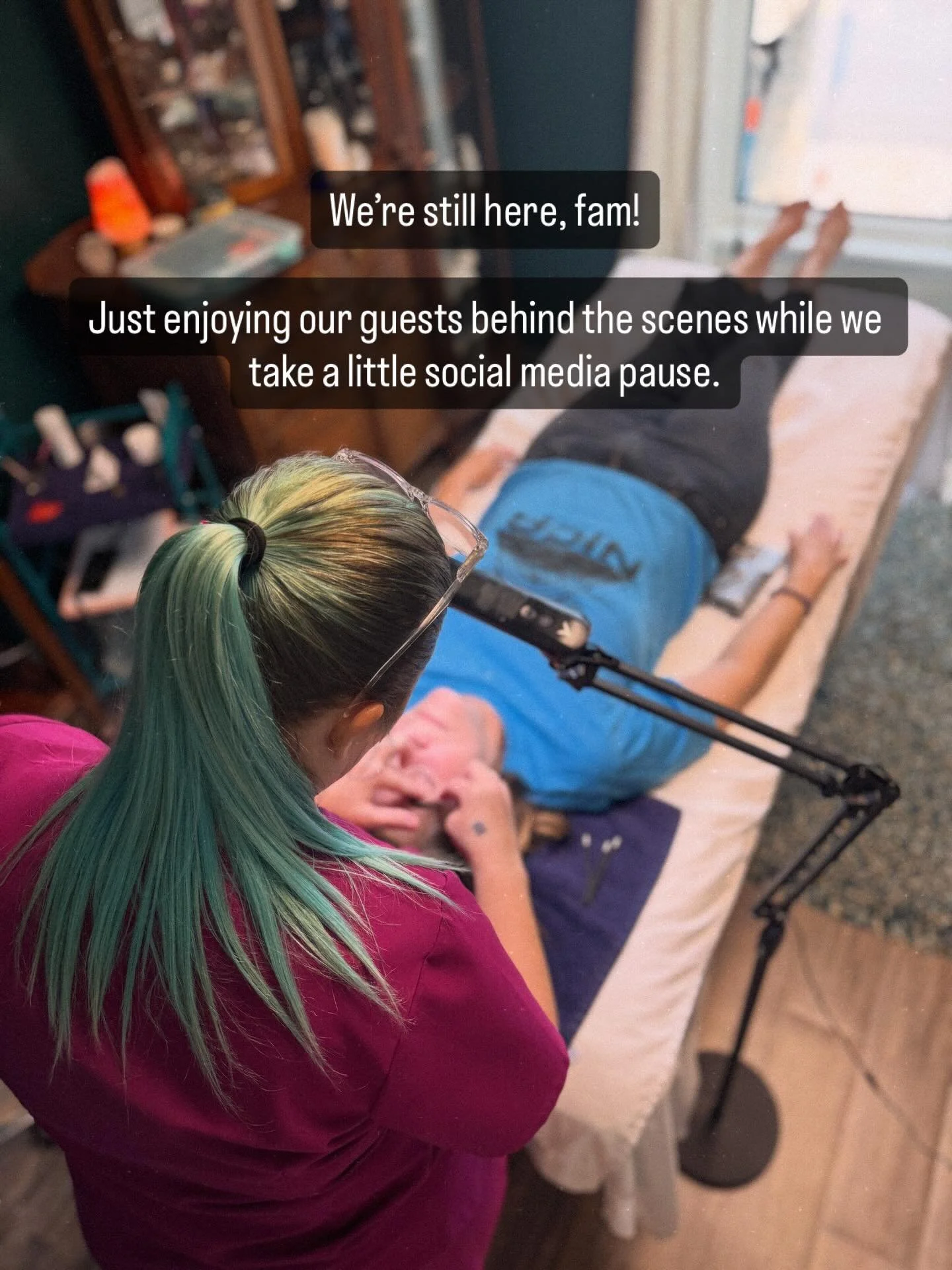 Some honest thoughts from behind the treatment room door today.

We understand how important social media has become for small businesses. We really do. But when you built your business before algorithms, reels, trending audio and constant content de