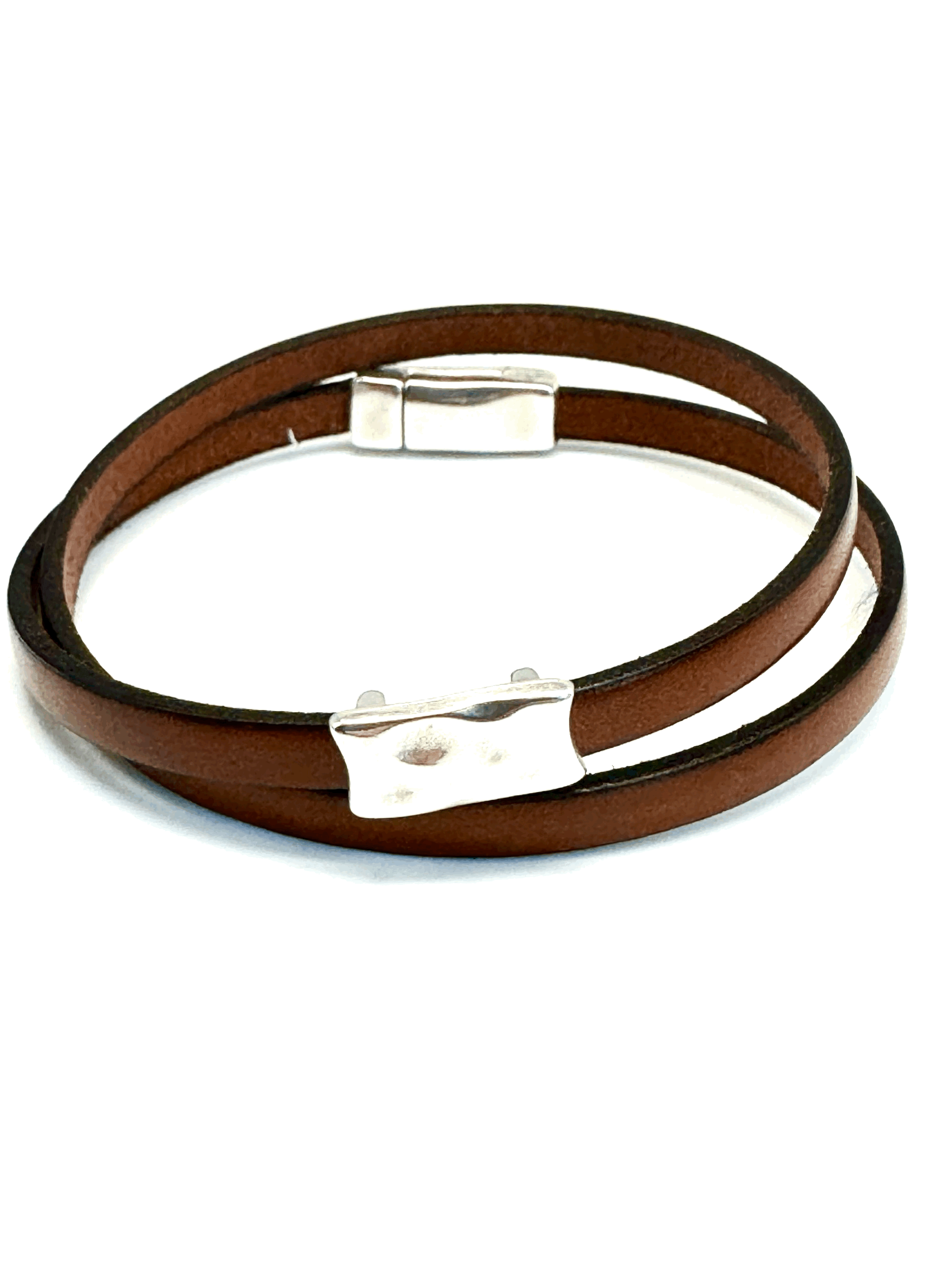Double Wrap Leather Bracelet (5mm)