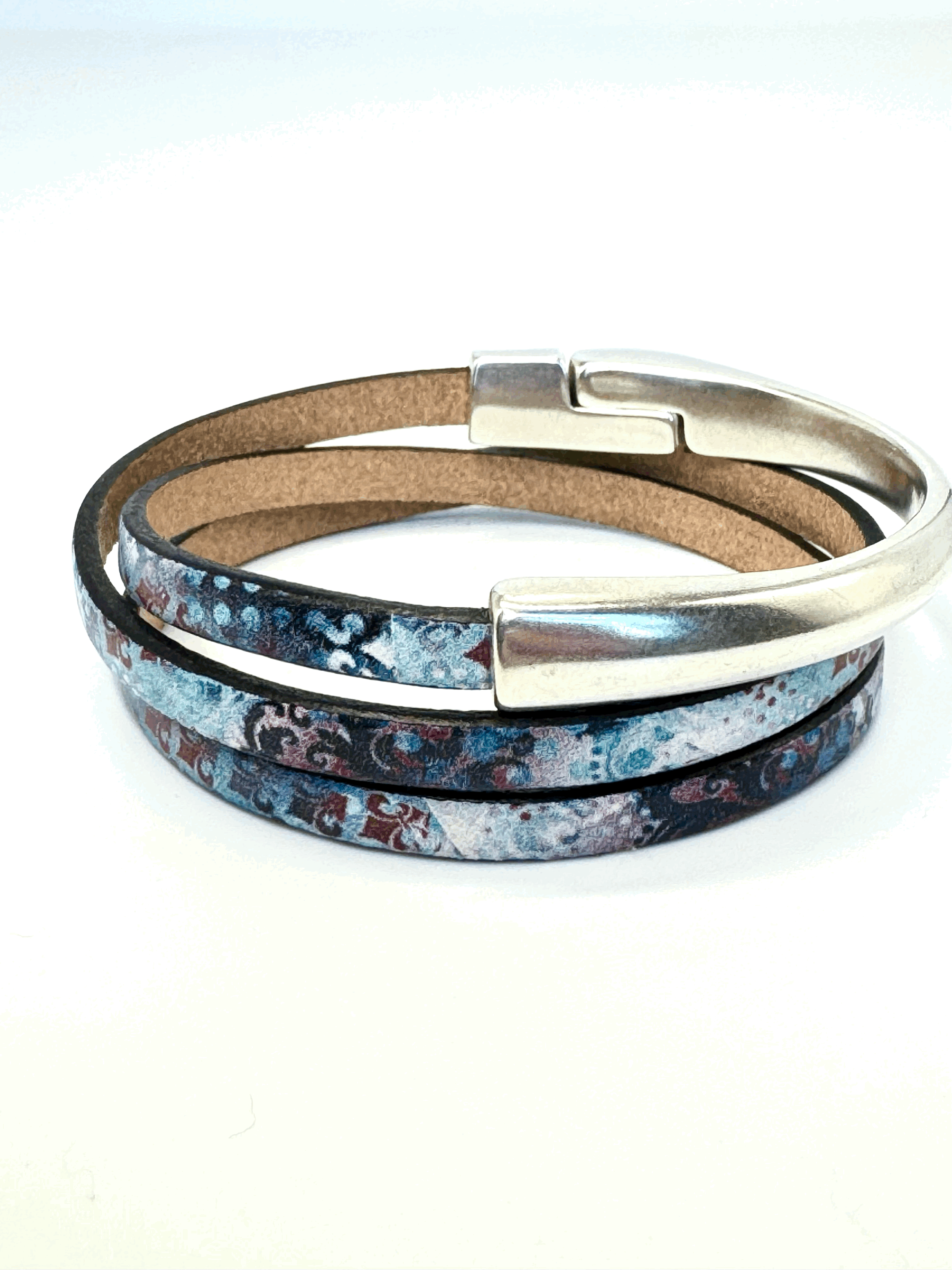 Asymmetrical Half Circle Triple Wrap Bracelet (5mm)