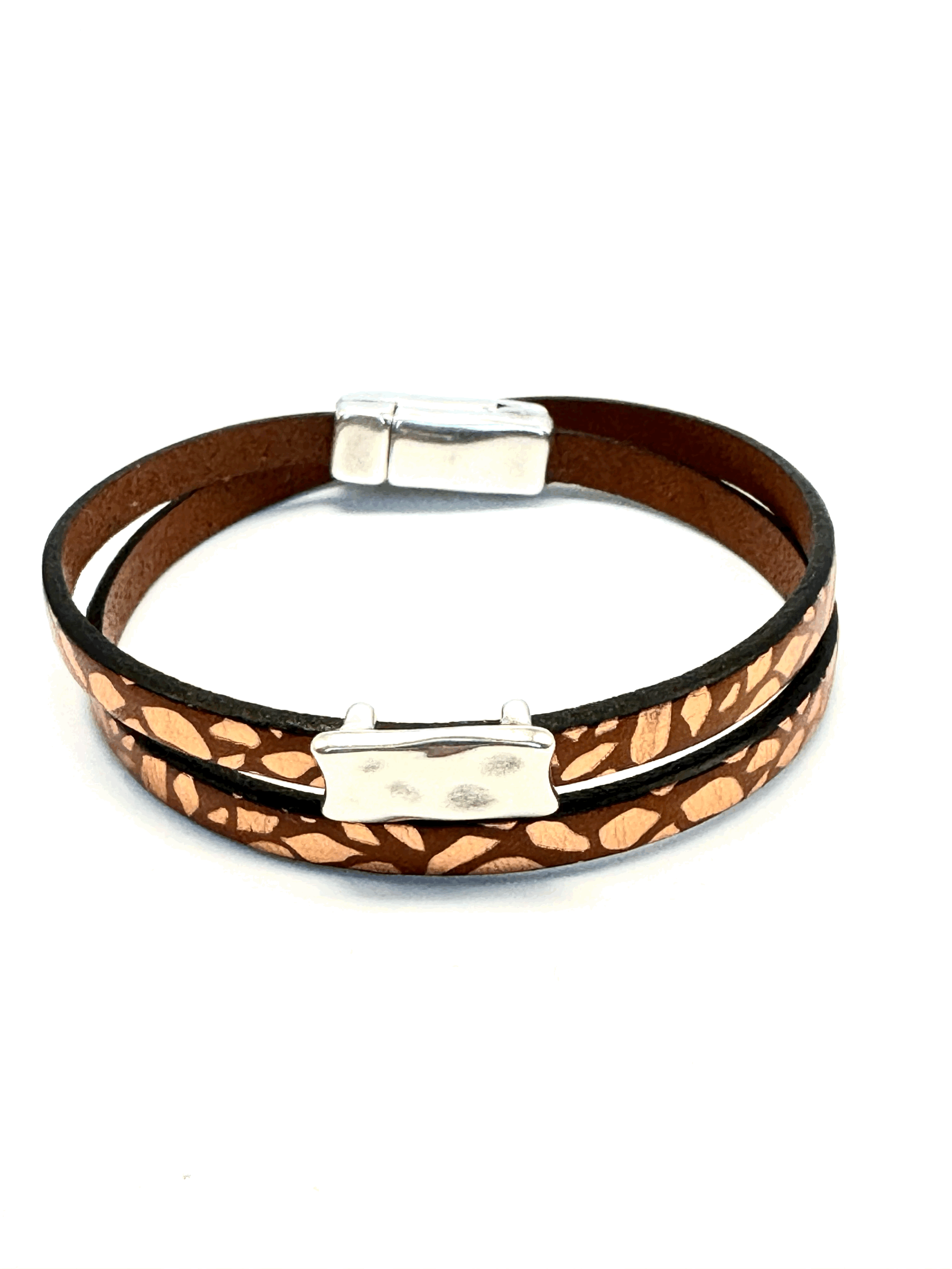 Double Wrap Leather Bracelet (5mm)