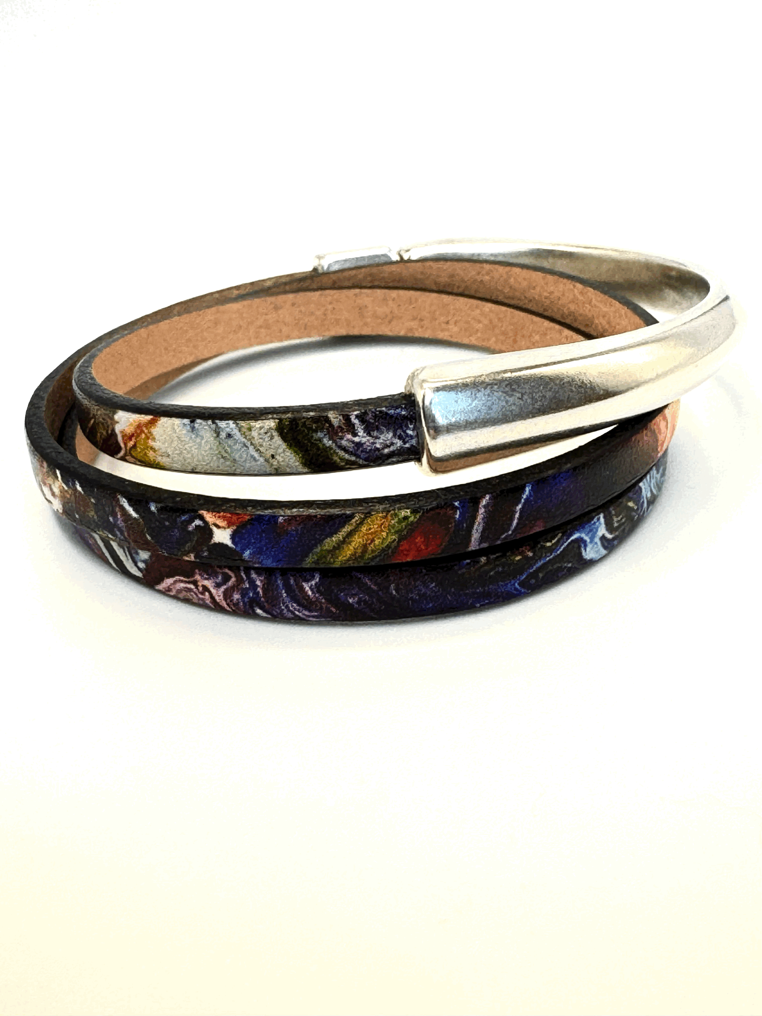 Asymmetrical Half Circle Triple Wrap Bracelet (5mm)