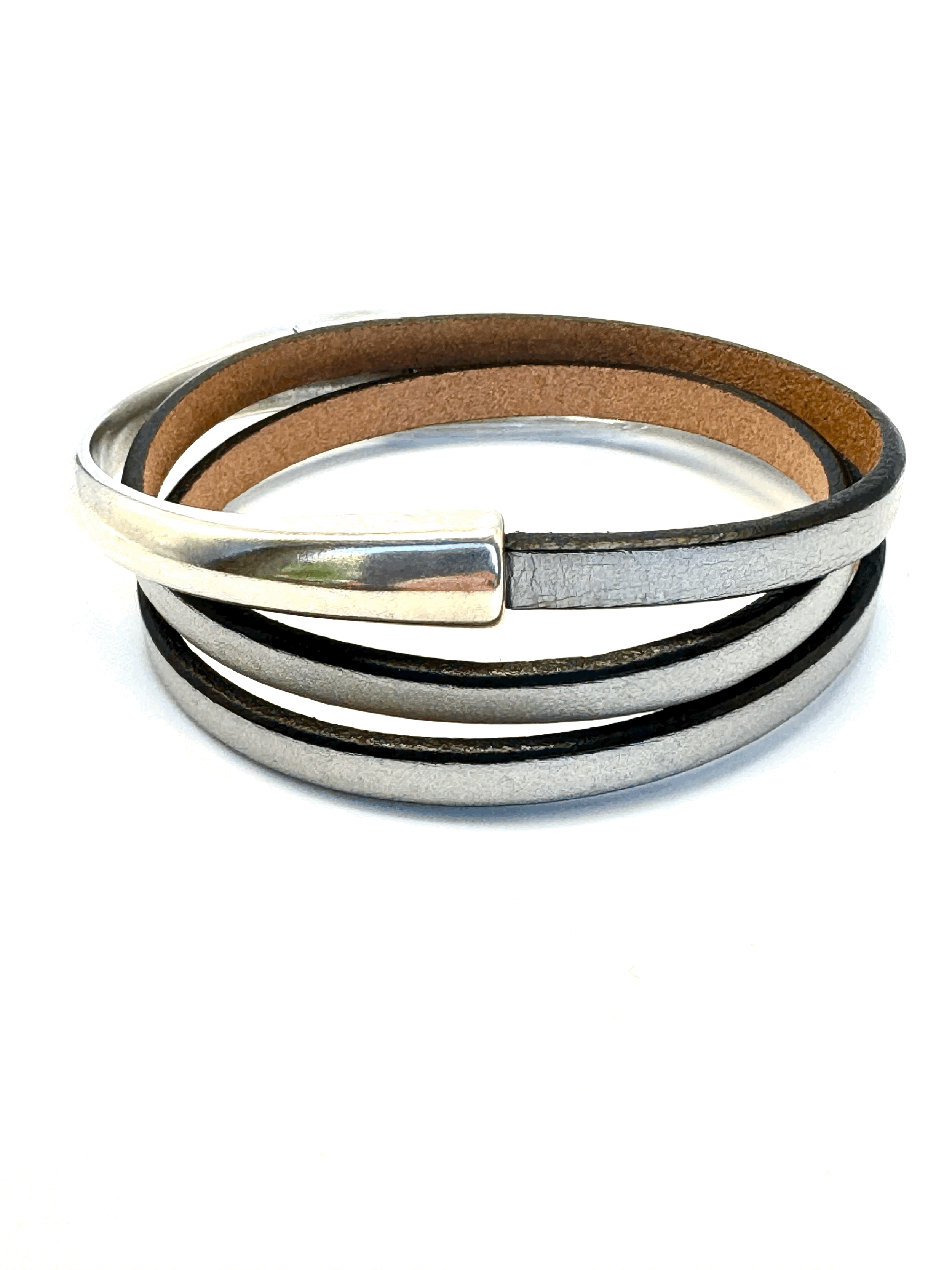 Asymmetrical Half Circle Triple Wrap Bracelet (5mm)