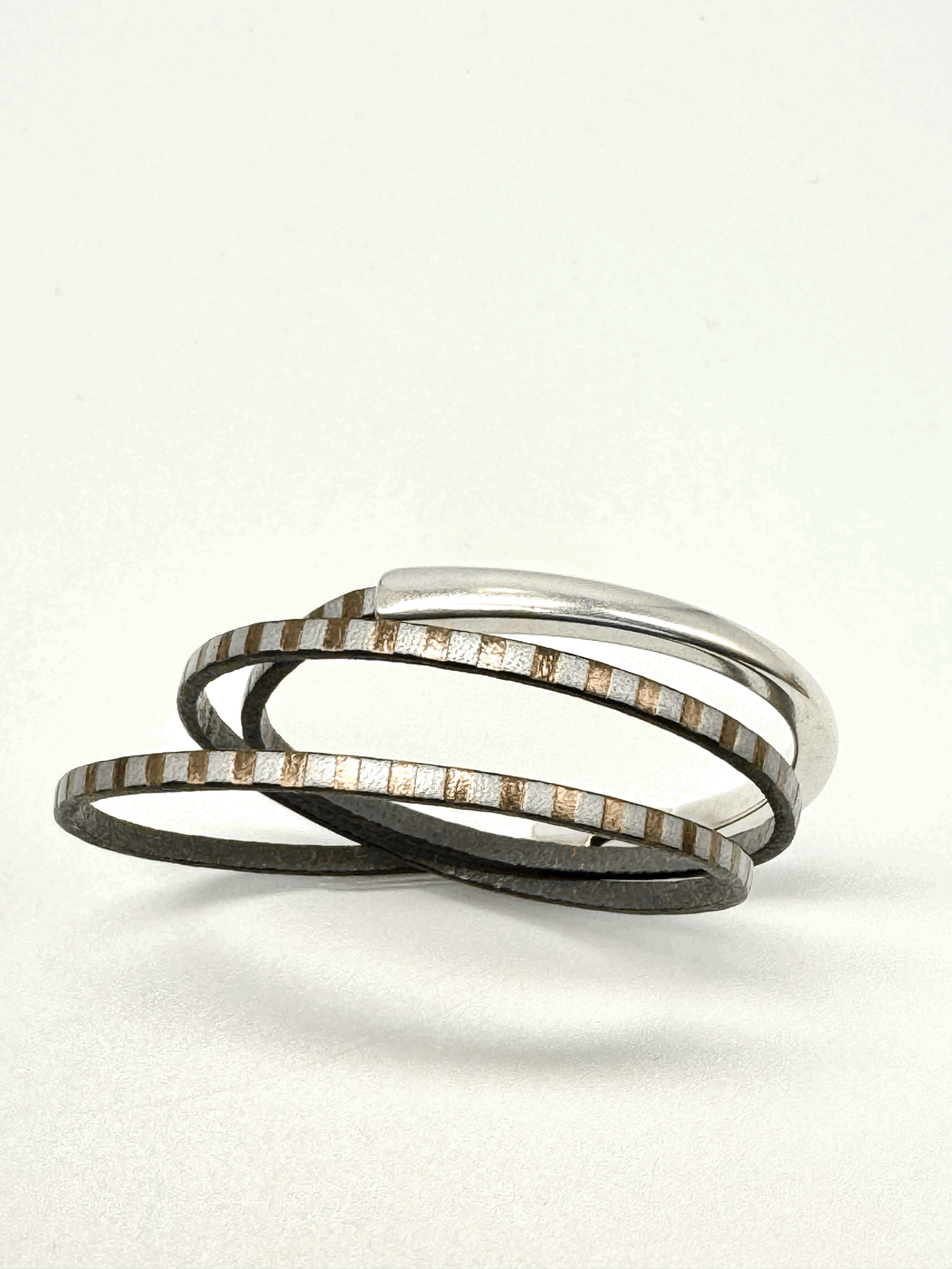 Asymmetrical Half Circle Wrap Bracelet (3mm)