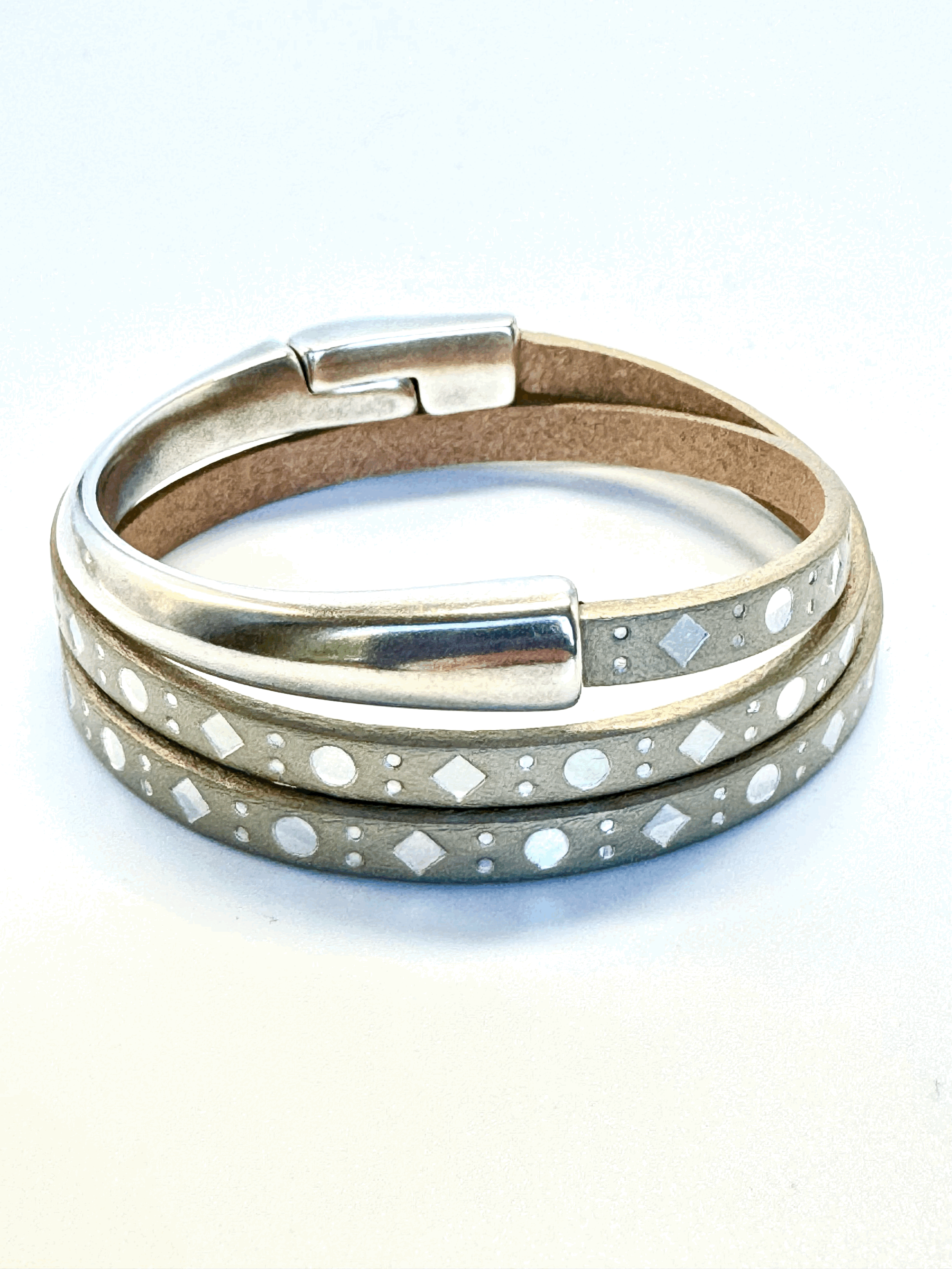 Asymmetrical Half Circle Triple Wrap Bracelet (5mm)