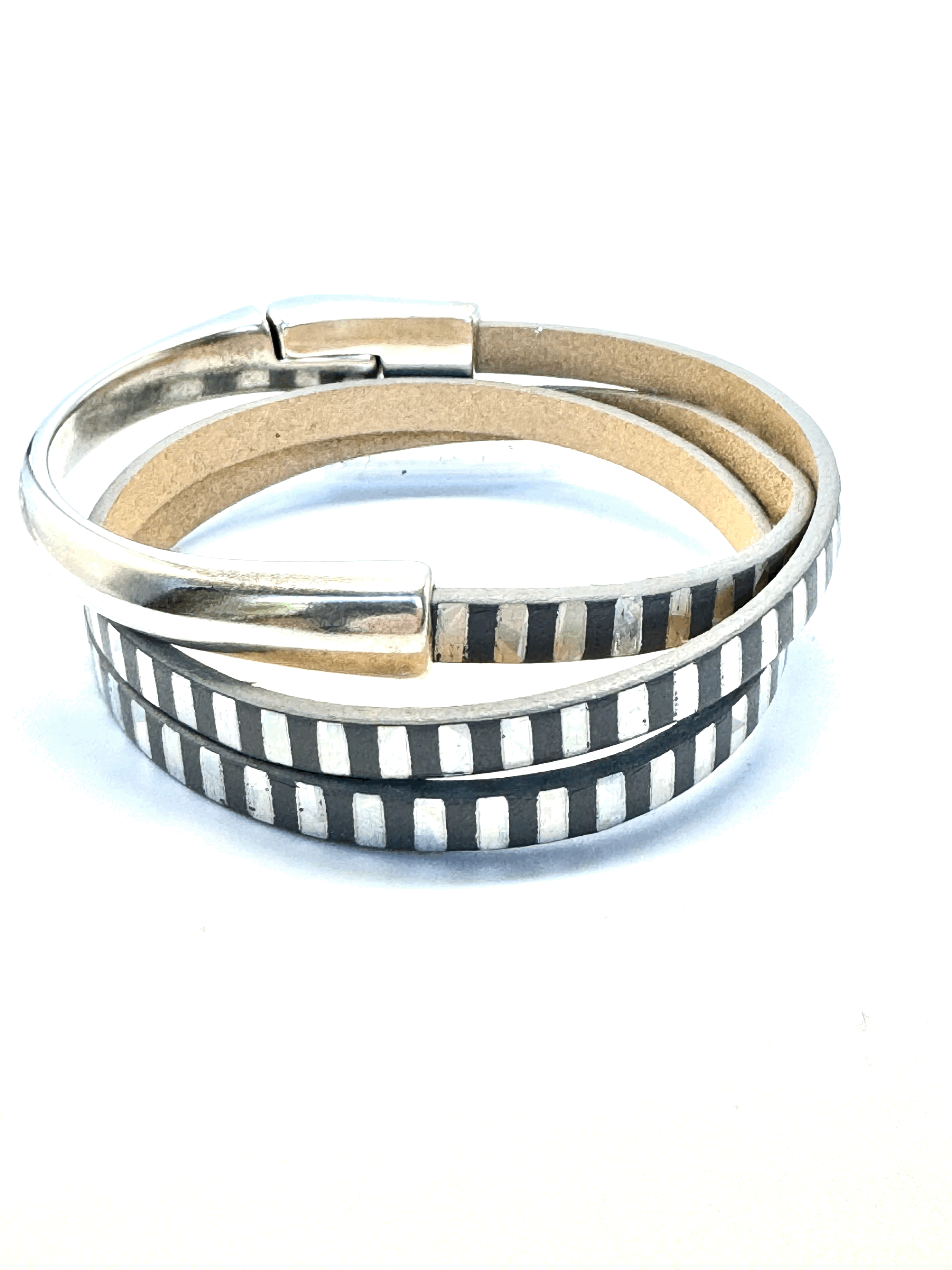 Asymmetrical Half Circle Triple Wrap Bracelet (5mm)