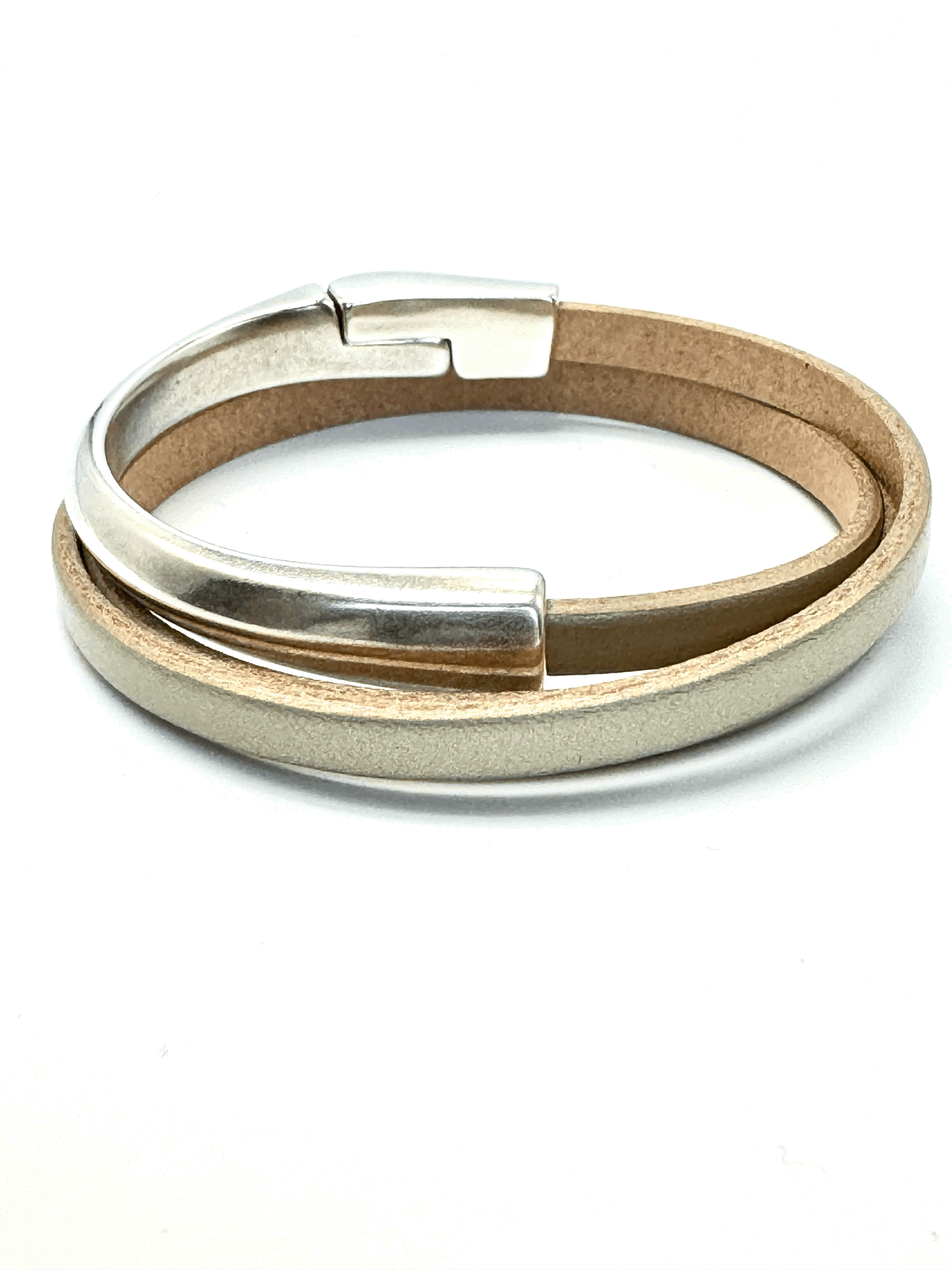 Asymmetrical Half Circle Triple Wrap Bracelet (5mm)