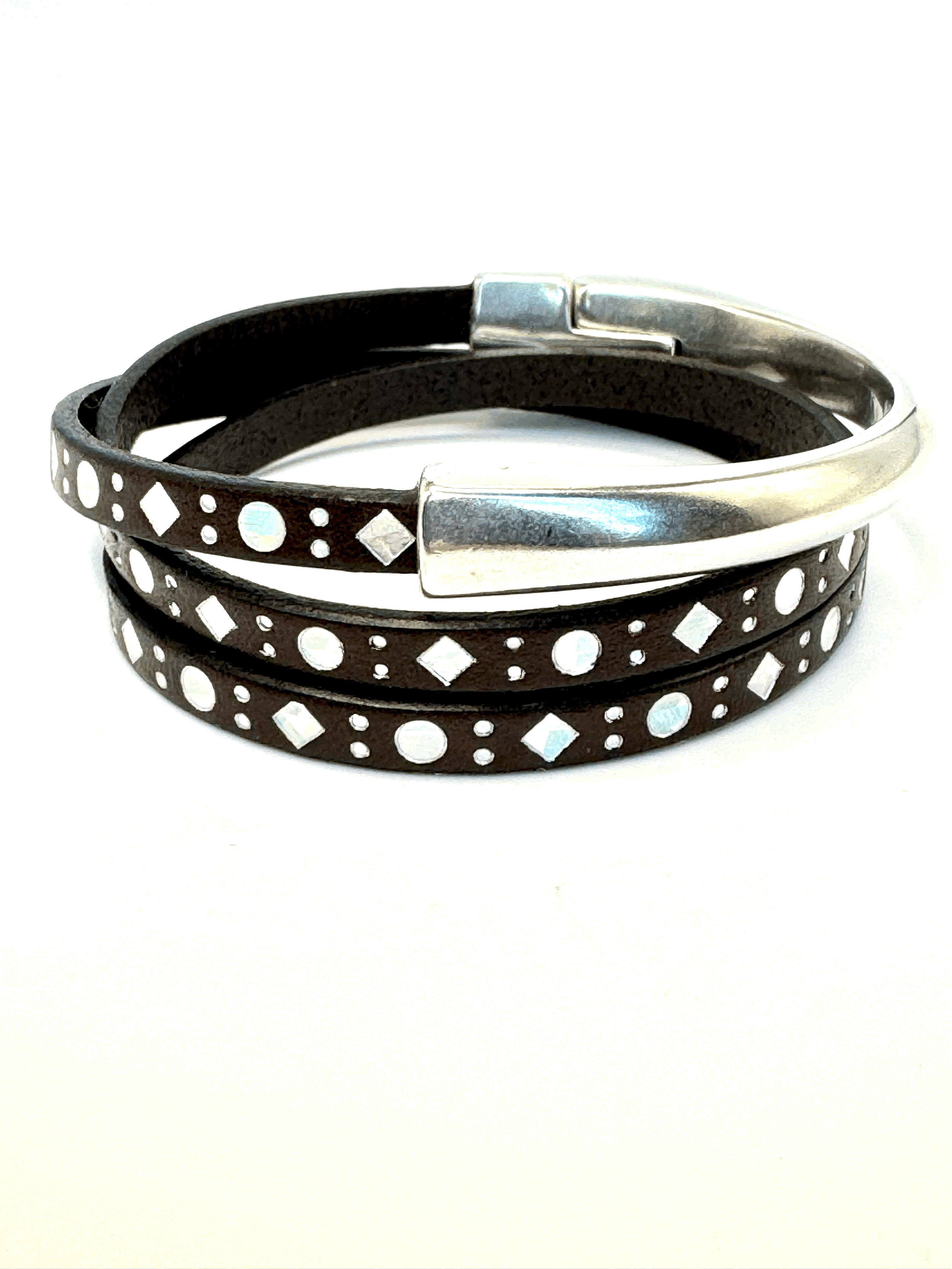 Asymmetrical Half Circle Triple Wrap Bracelet (5mm)