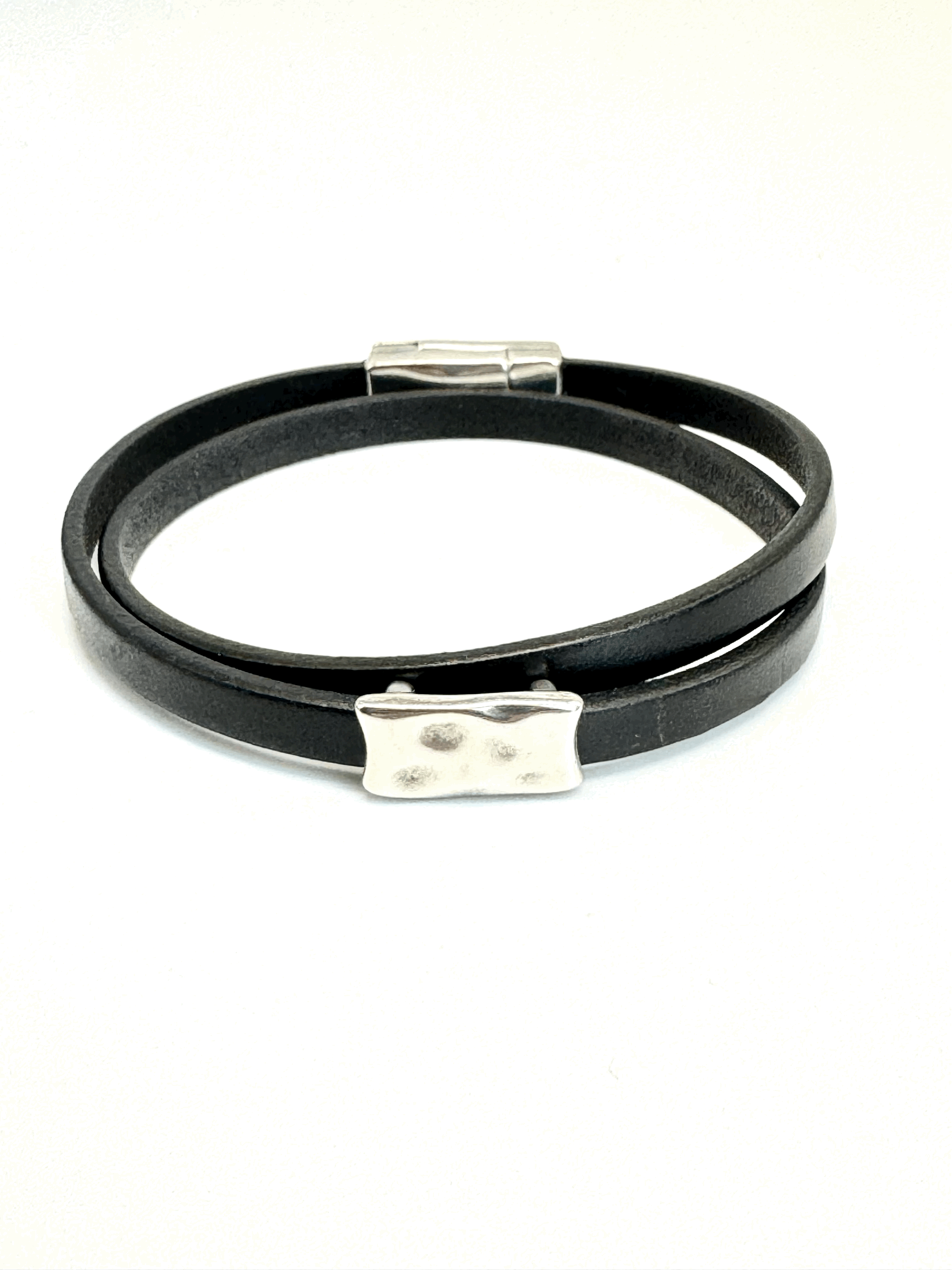 Double Wrap Leather Bracelet (5mm)